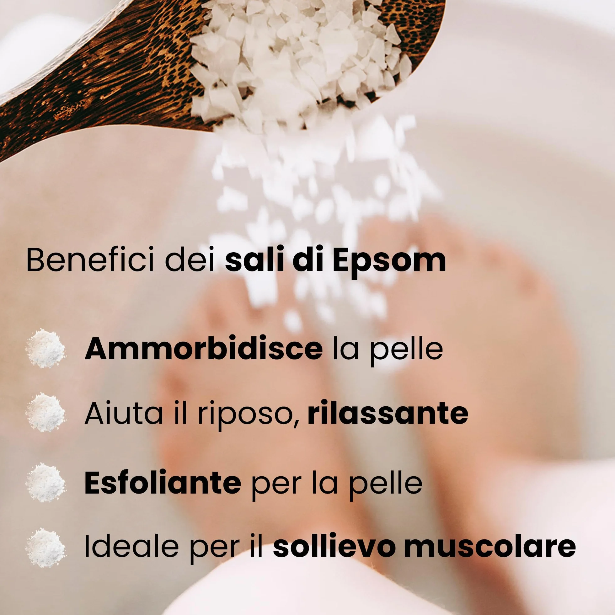 Sali da Bagno, Sali di Epsom, Detox, Magnesio Naturale, Rilassante Muscolare, Pedicure Antimicotico, Fertilizzante per Piante, 7000g
