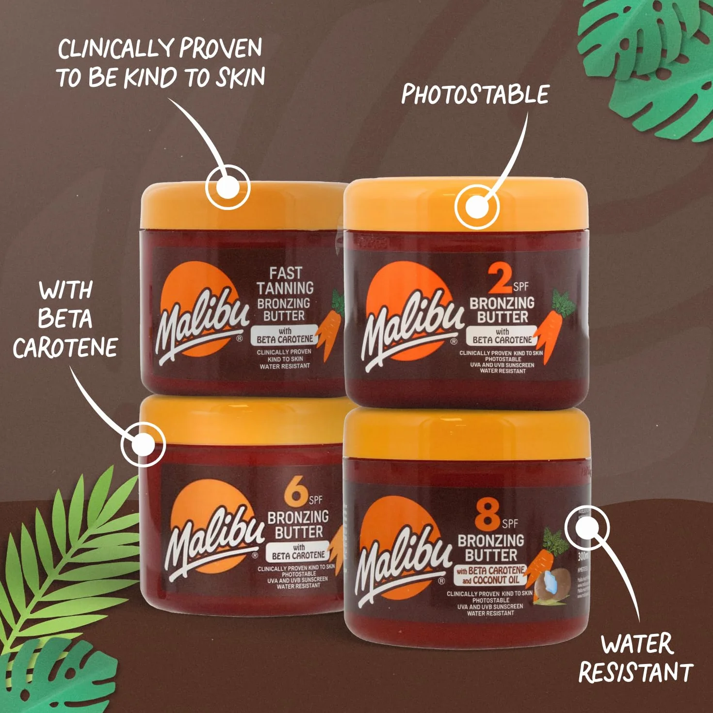 Malibu - Burro abbronzante rapido, 300 mL