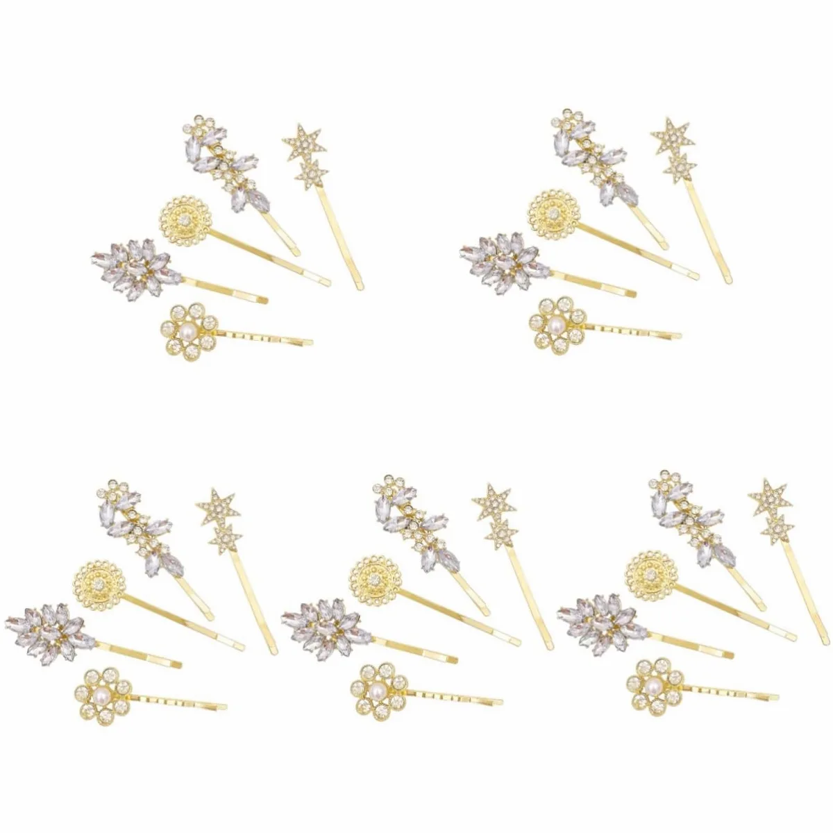 FRCOLOR 25pezzi Fermagli Per Con Strass Per Spose e Ragazze Accessori Eleganti Per Matrimoni e Feste Design Unico Per Lunghi e Corti