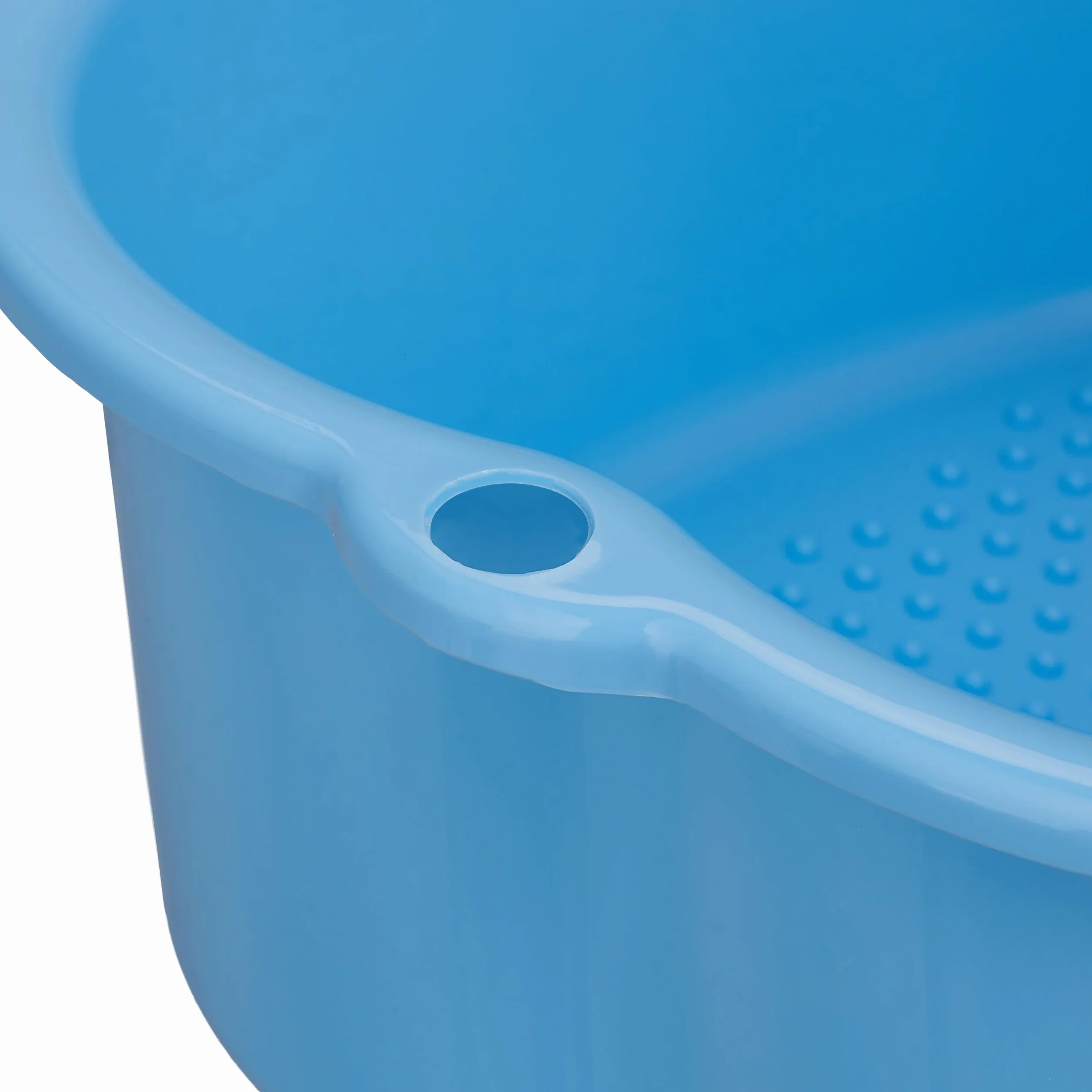 Relaxdays Vaschetta Pedicure, Vasca per Pediluvio, Bacinella Lavapiedi 15x33x38 cm, Catino per Piedi, Foot Spa, Azzurro