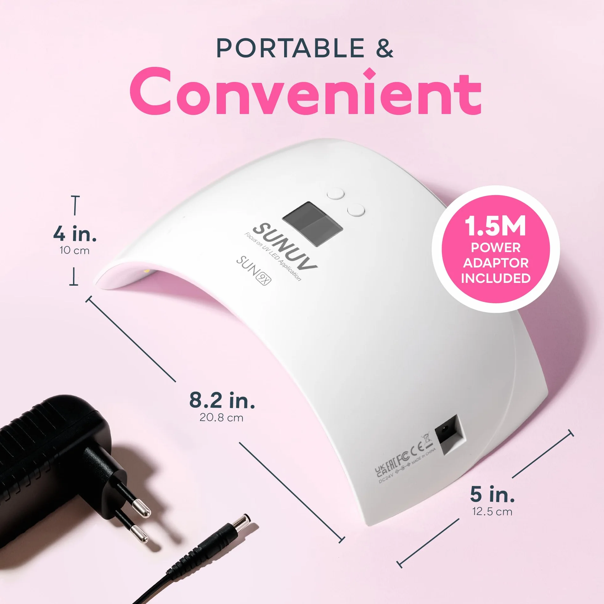 SUNUV Lampada Asciuga Unghie LED UV con Sensore Automatico e Schermo LCD per Manicure e Pedicure