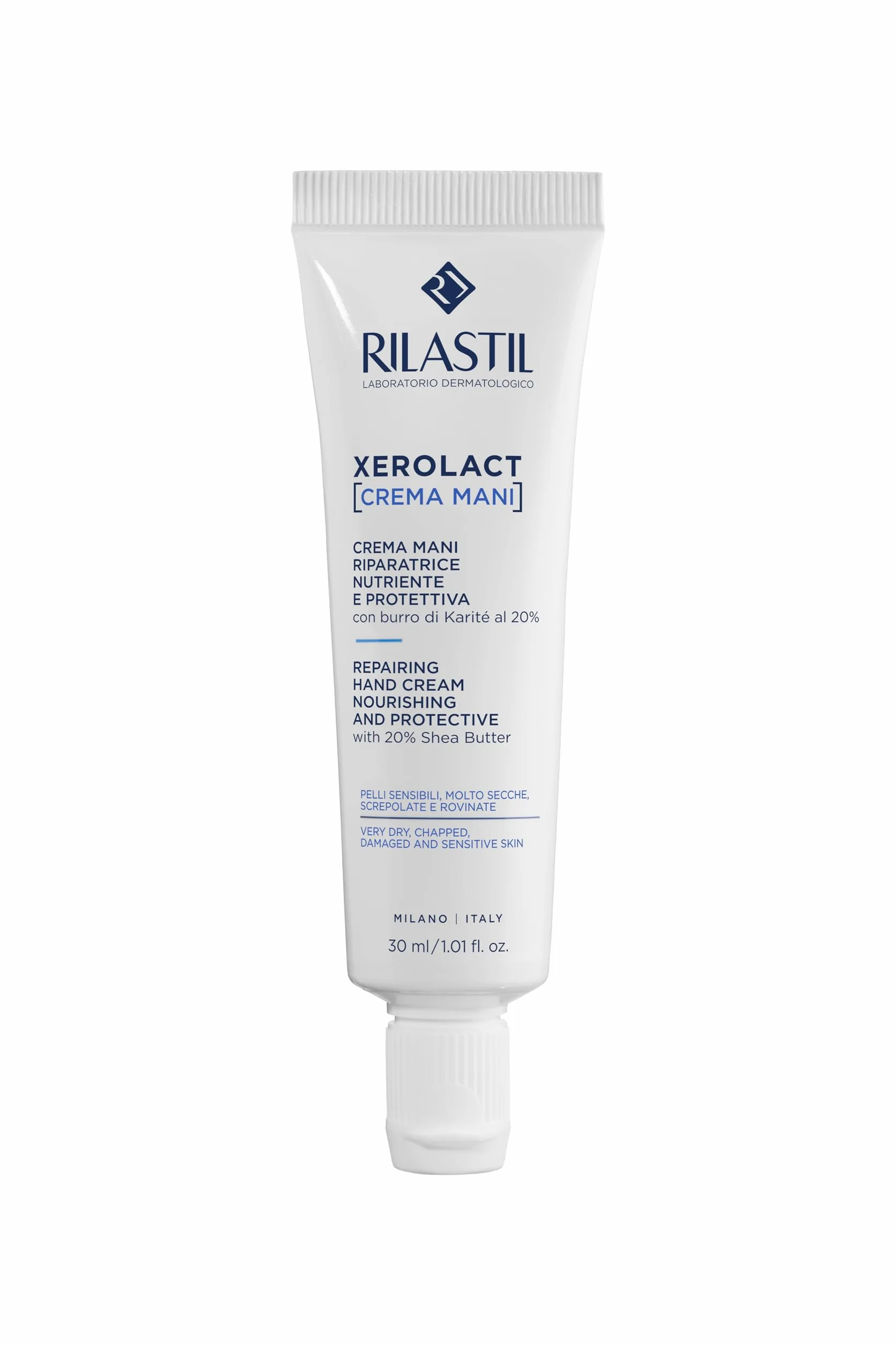 Rilastil Xerolact Crema Mani Riparatrice 30ml per Pelli Sensibili Molto Secche