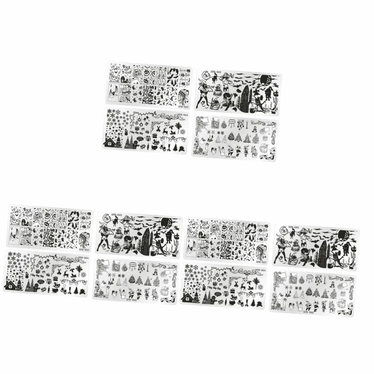 FRCOLOR 12 Pz Lamina Ungueale Natalizia Modello Di Stampaggio Di Immagini Per Unghie Modelli Di Stampaggio Piastre Per Unghie Per Nail Art Stampino Per Unghie Abito Giapponese Attrezzo