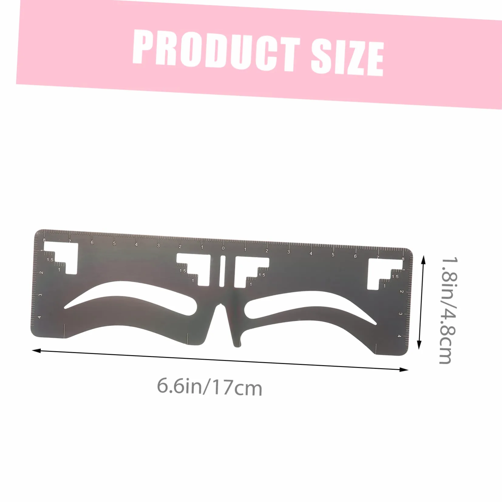 POPETPOP 8pezzi Ruler Per Sopracciglia Acciaio Inossidabile Guida Per Tracciare Sopracciglia Strumento Di Makeup Per Donne e Ragazze Design Facile e Pratico