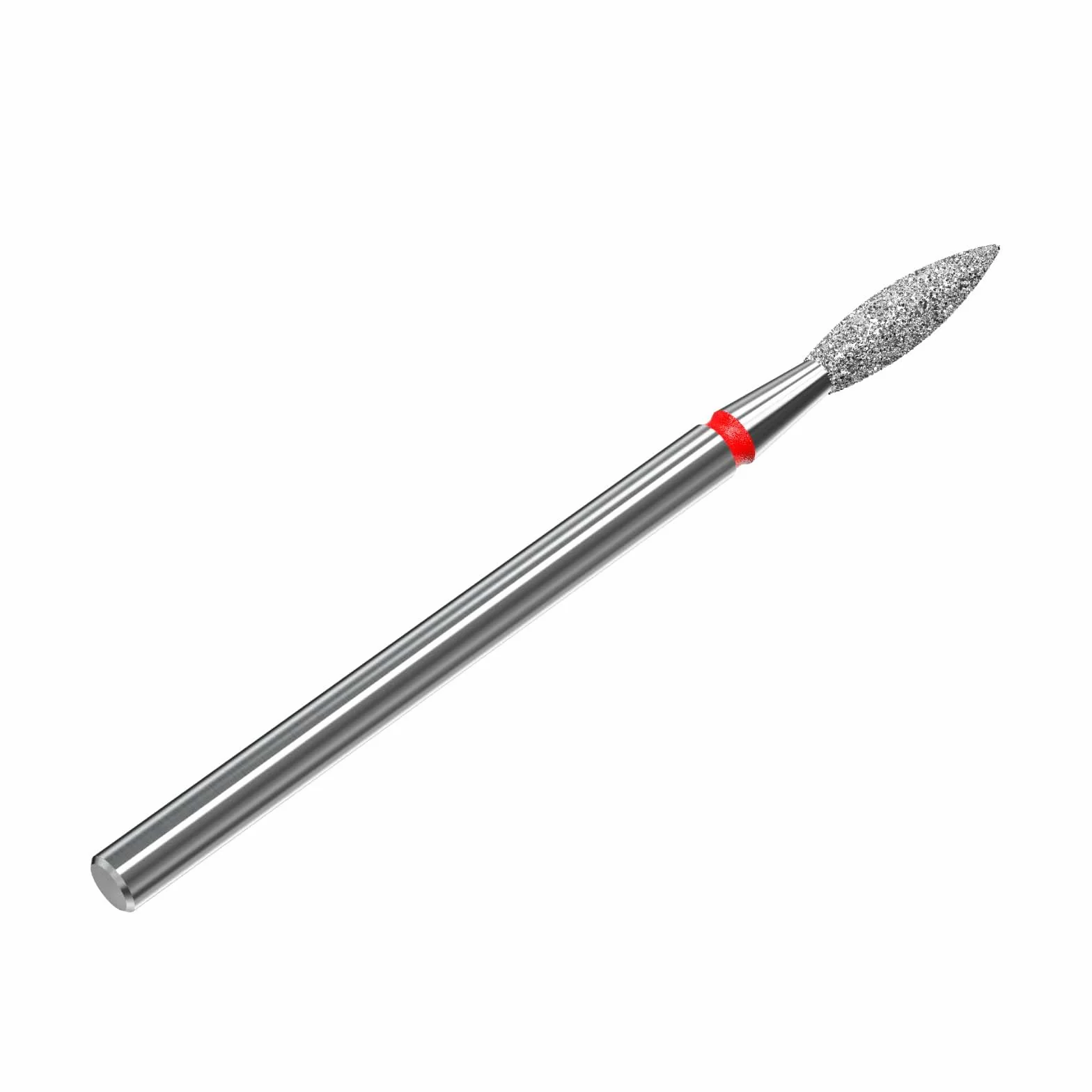 STALEKS PRO - Punta diamantata – Fiamma (anello rosso) I kit di scarico per unghie I Punte per manicure e pedicure apparative I Kit per levigatrici elettriche I NAIL DRILL BIT (FA10R023/10)