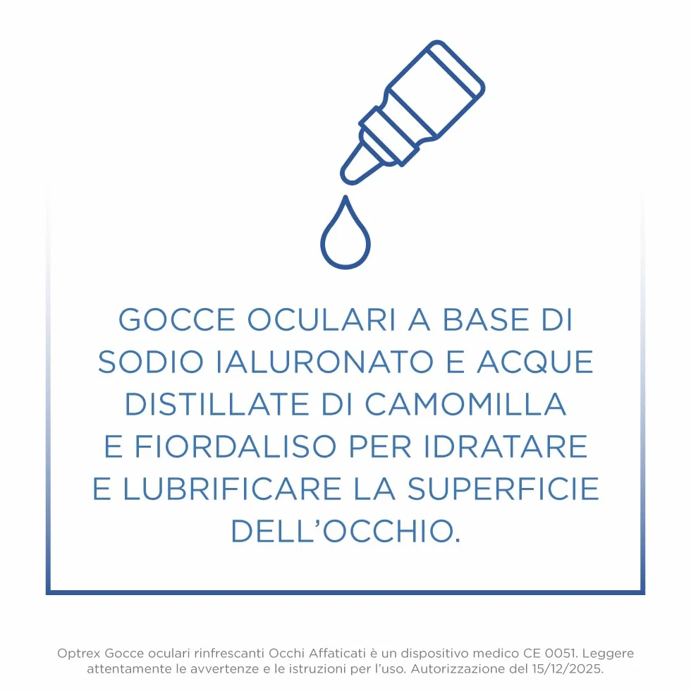 Optrex, Gocce Oculari Rinfrescanti, per alleviare l'affaticamento e il rossore degli occhi, 10ml