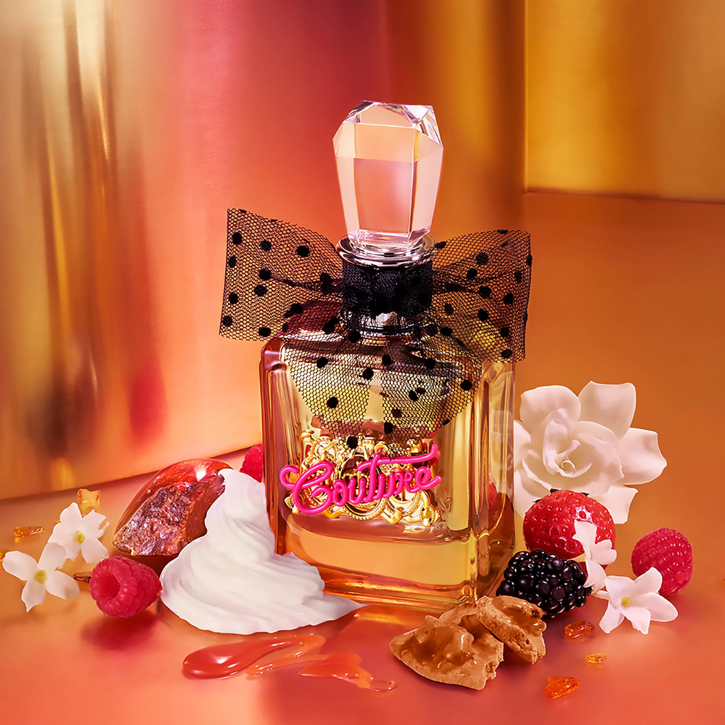 Juicy Couture - Viva La Juicy Gold Couture Eau de Parfum, Fragranza Floreale Fruttata da Donna, Dona Eleganza e Glamour, con Note di Frutti di Bosco, Ambra, Caramello e un Tocco di Vaniglia, 100ml