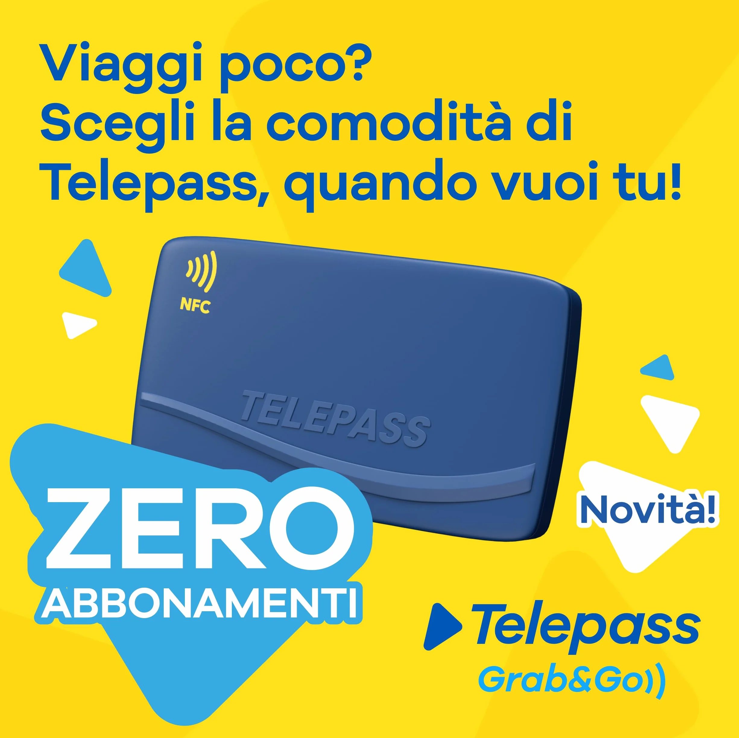Telepass Grab&Go – Dispositivo Pay-Per-Use per Pedaggi, Parcheggi, Strisce Blu, Area C, e-Vignette, Traghetti Stretto Messina