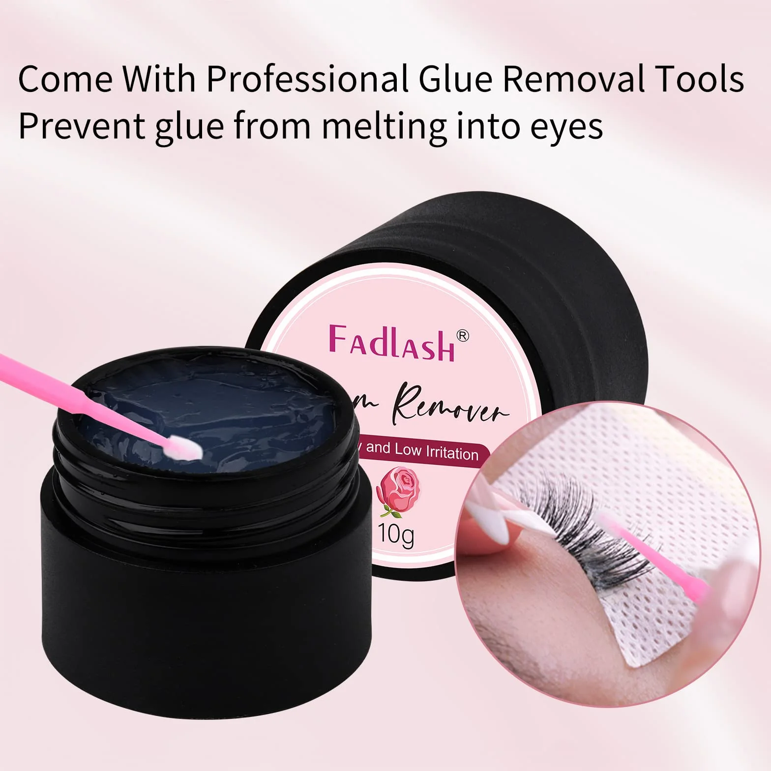 FADLASH Rosa Crema Rimuovi Ciglia Extension Remover 10g Bassa Irritazione