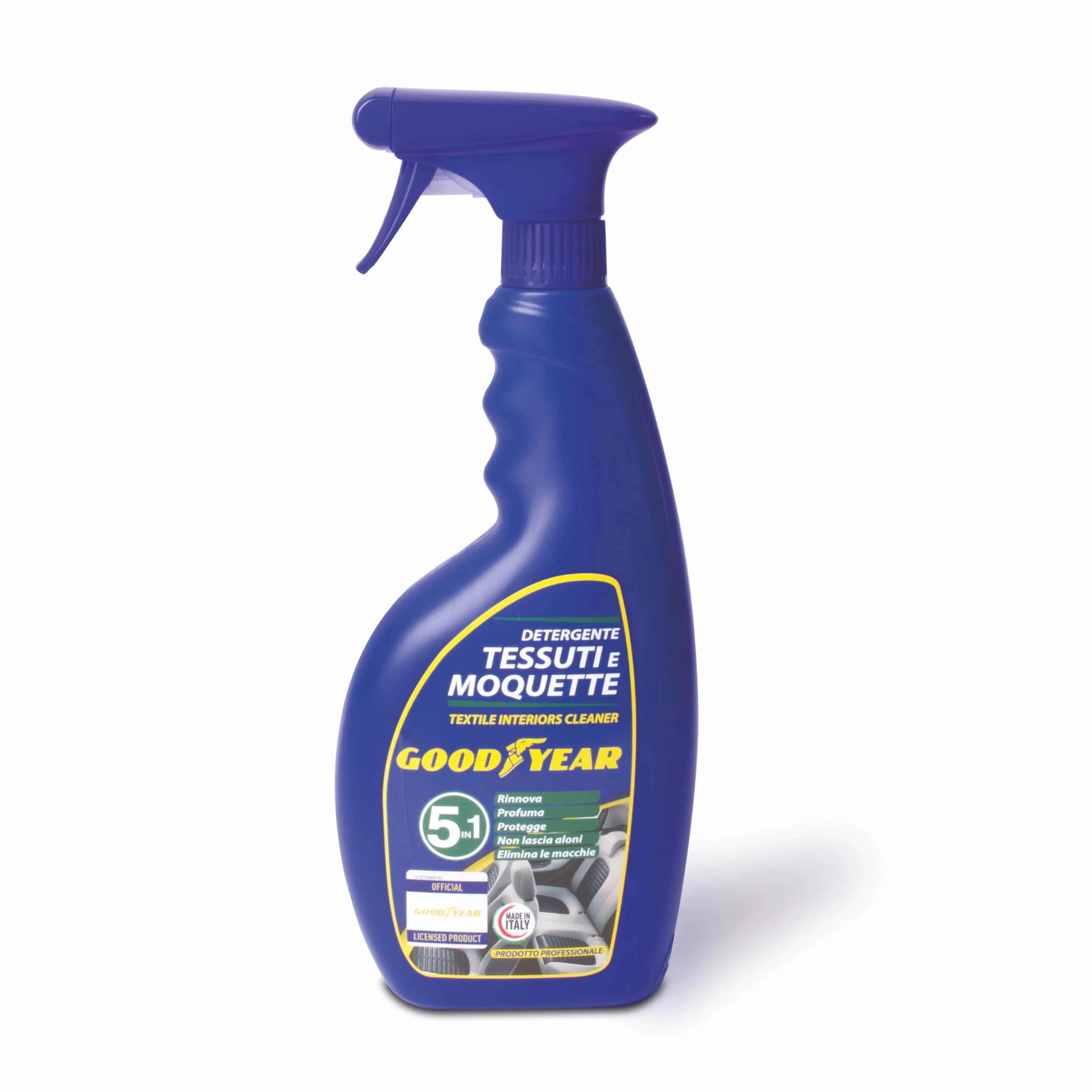 Goodyear Detergente Tessuti e Moquette 750 ml 5 in 1 – Pulitore Interni Auto