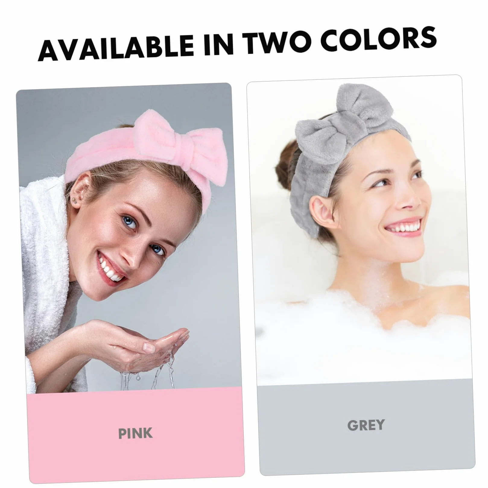 FRCOLOR 12pezzi Fasce Per Spa Headband Elastiche Per Makeup e Fasce Per Trattamenti Adatte Sport Grigie