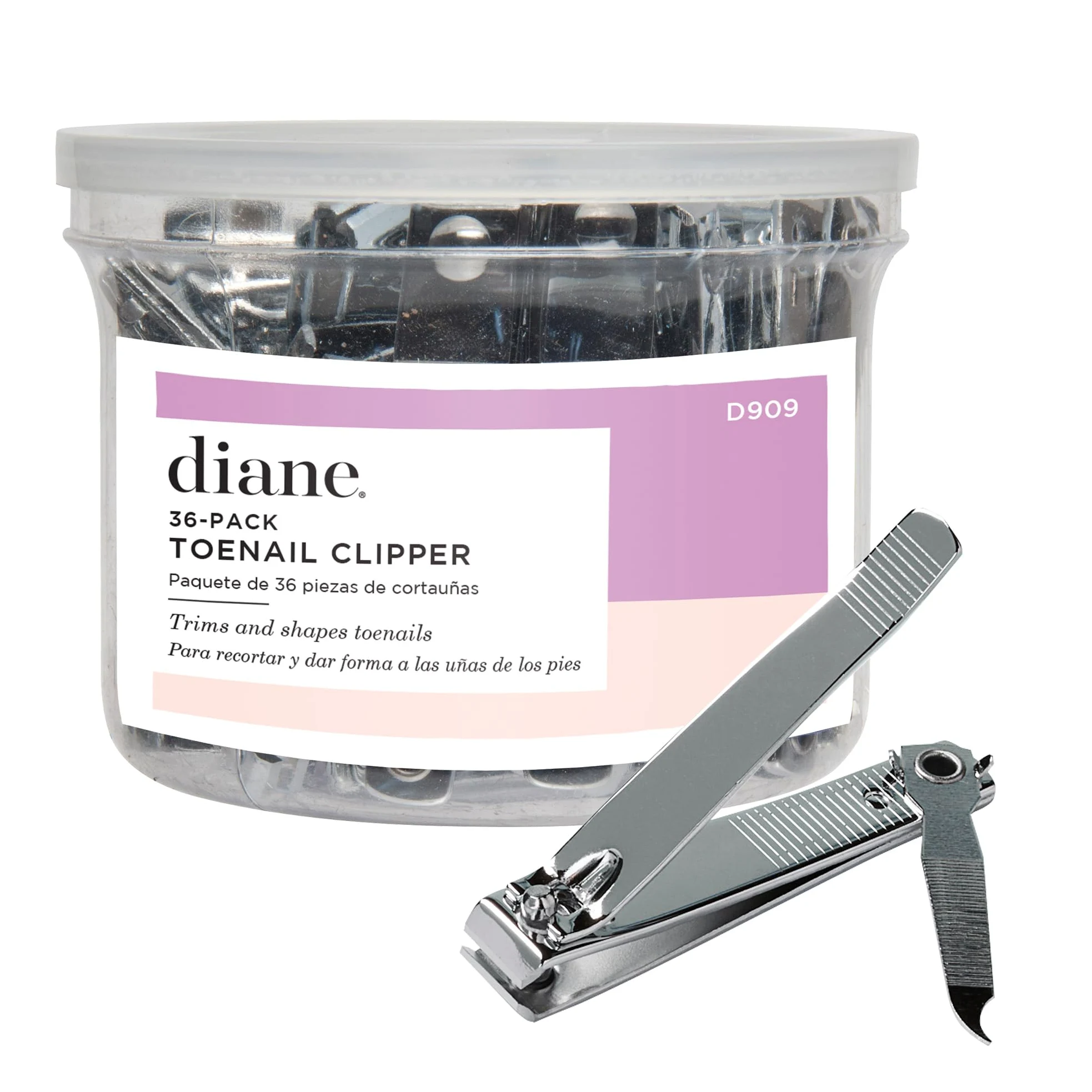 Diane D909 - Tagliaunghie per dita dei piedi, confezione da 36