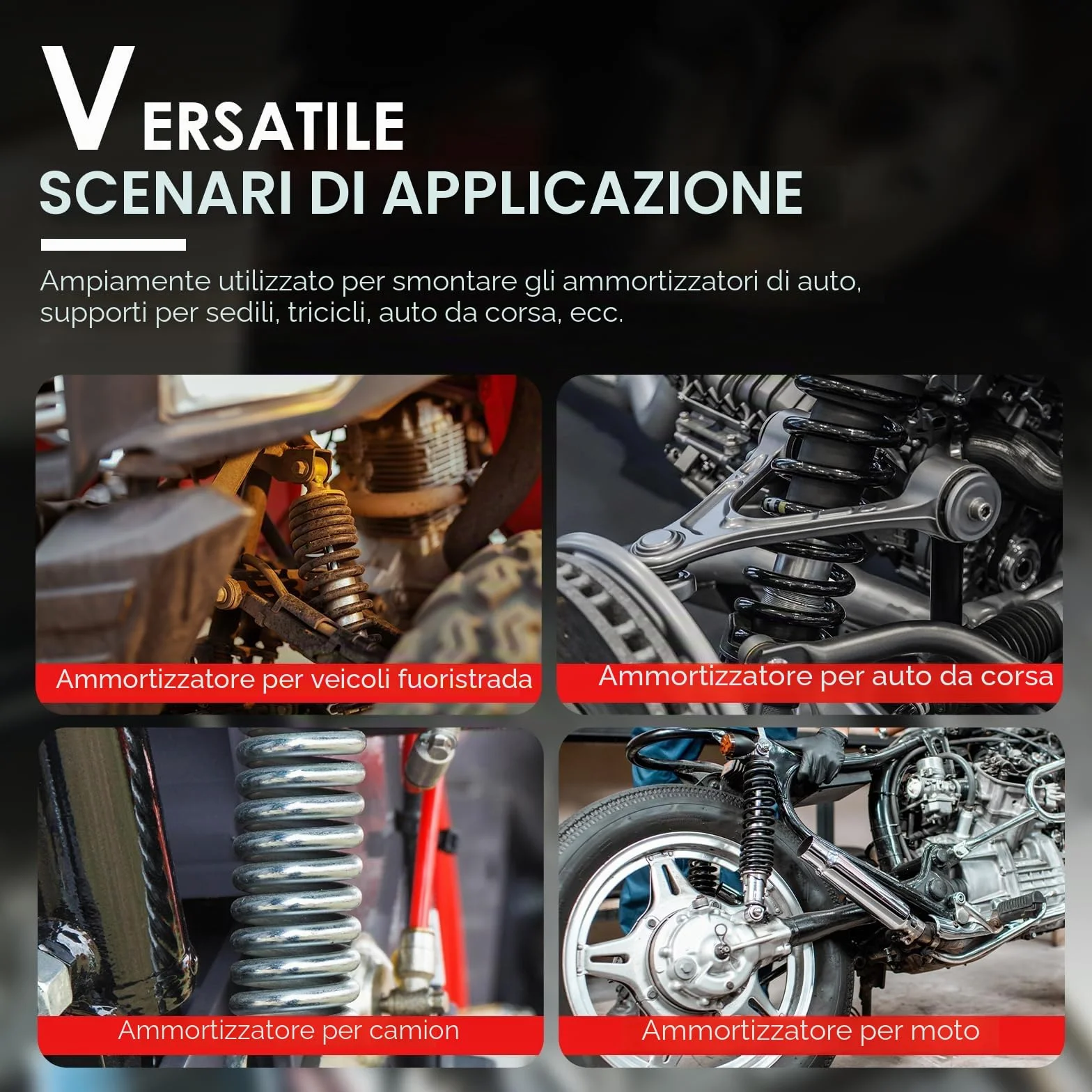 CCLIFE 2 Pezzi Compressore Molla Ammortizzatore per Auto Professionale 1,2T