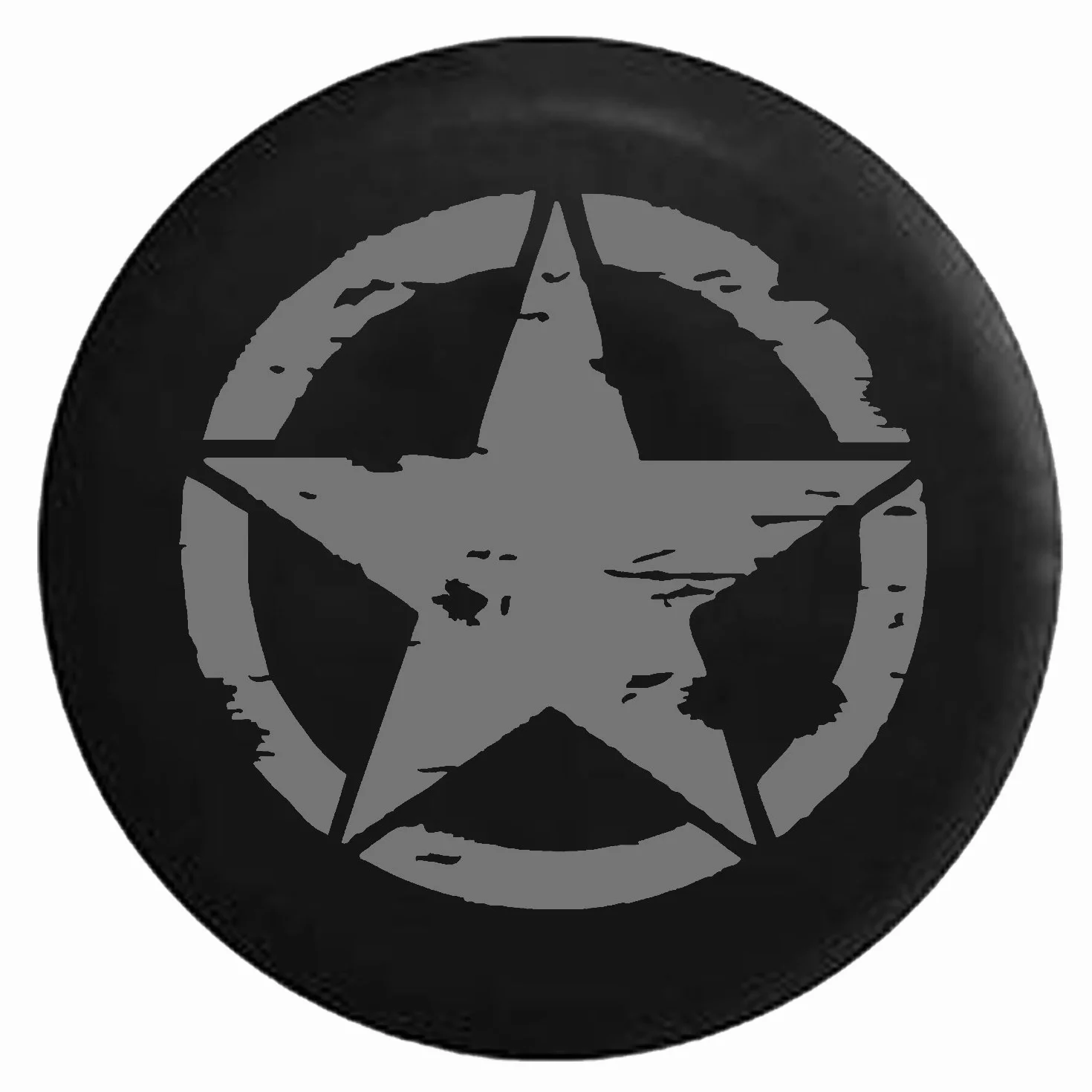 Oscar Mike Stella Tattica Militare Copertura Gomma Premium Copriruota Vintage Ruota Scorta Universale 14Inch SUV Camion Rimorchio