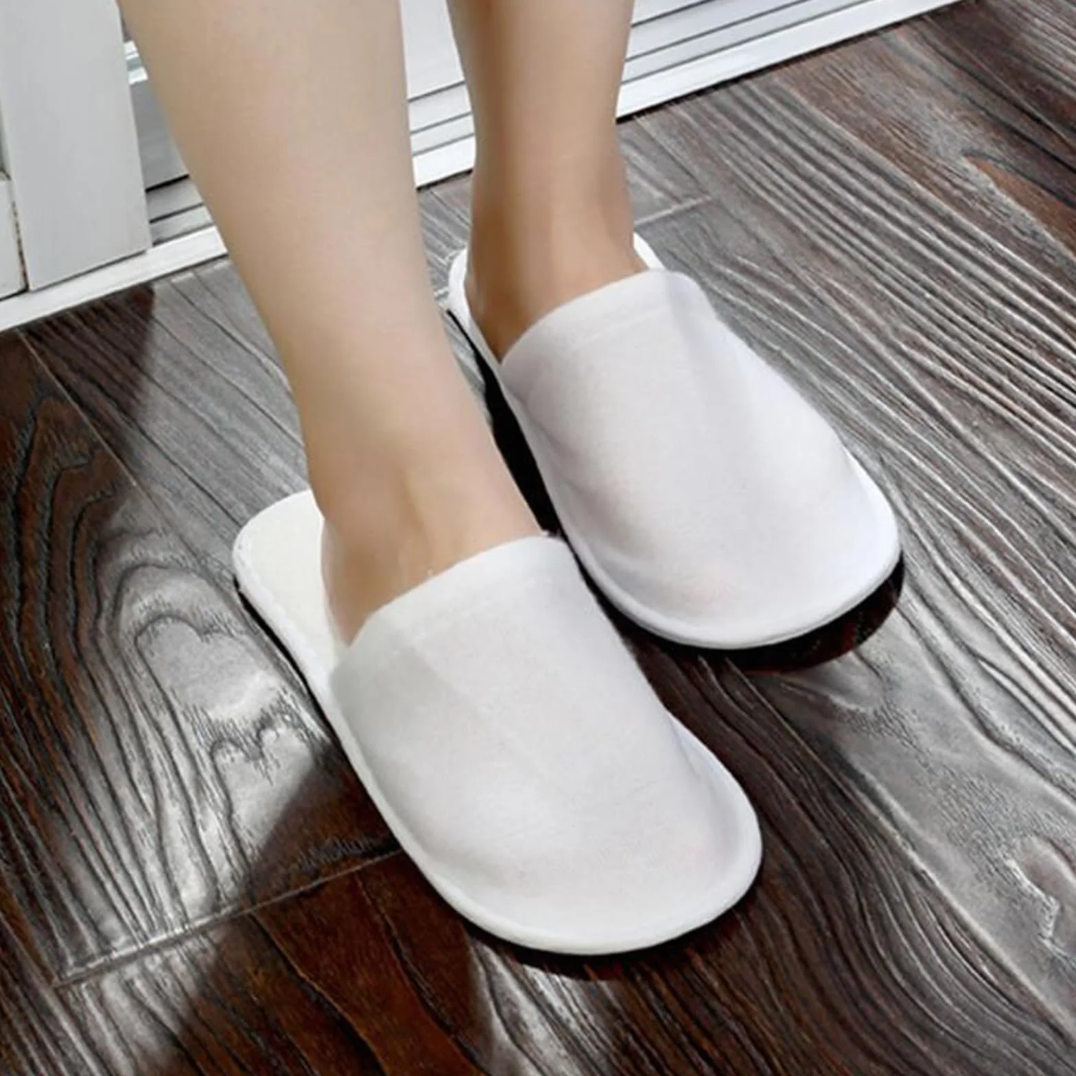 Bavooty Ciabatte Ospiti,Ciabatte da Viaggio,Pantofole Chiuse,Pantofole Ospiti,Monouso,Antiscivolo,Misura Universale,4 Paia