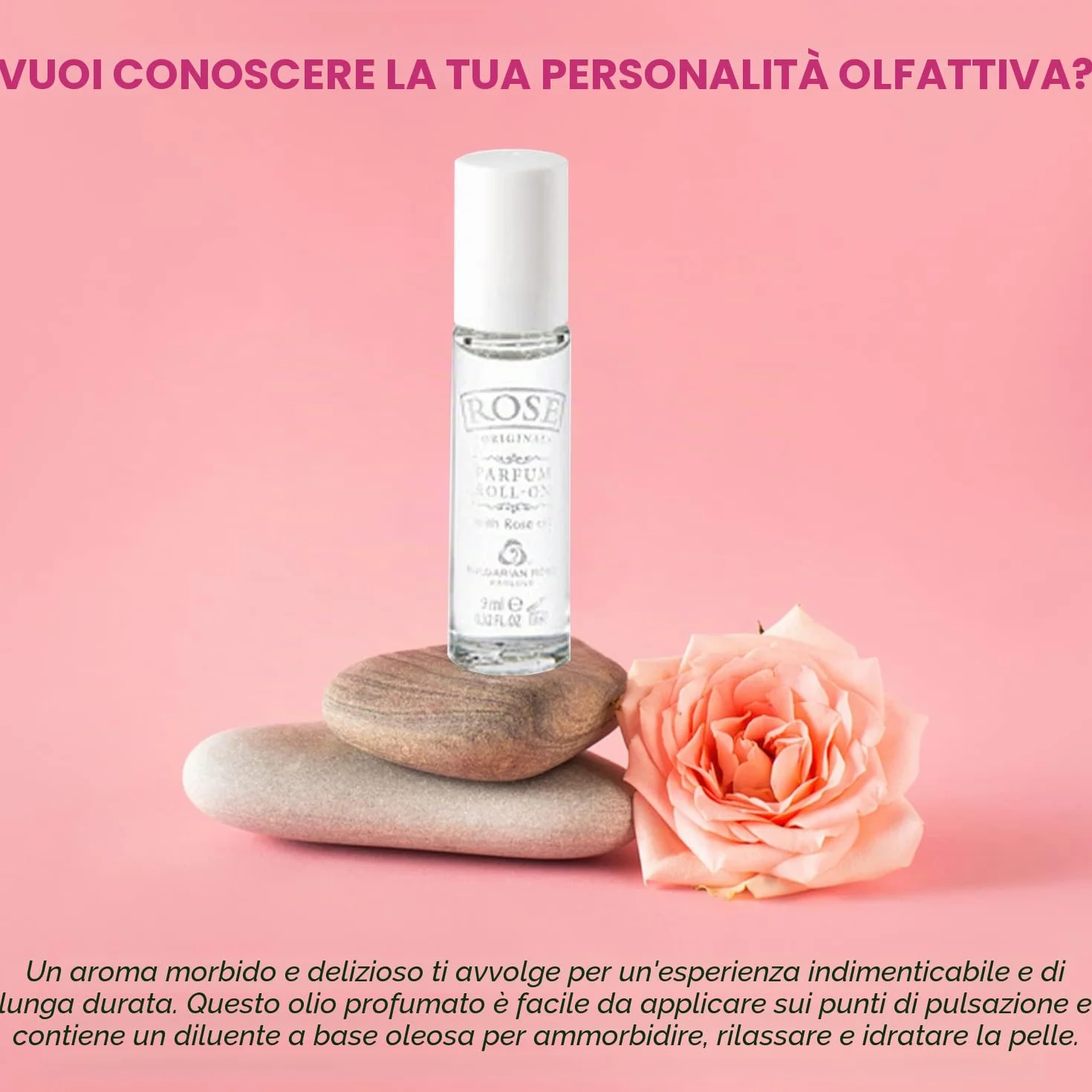Rose Originale profumo Roll On senza alcol 9 ml