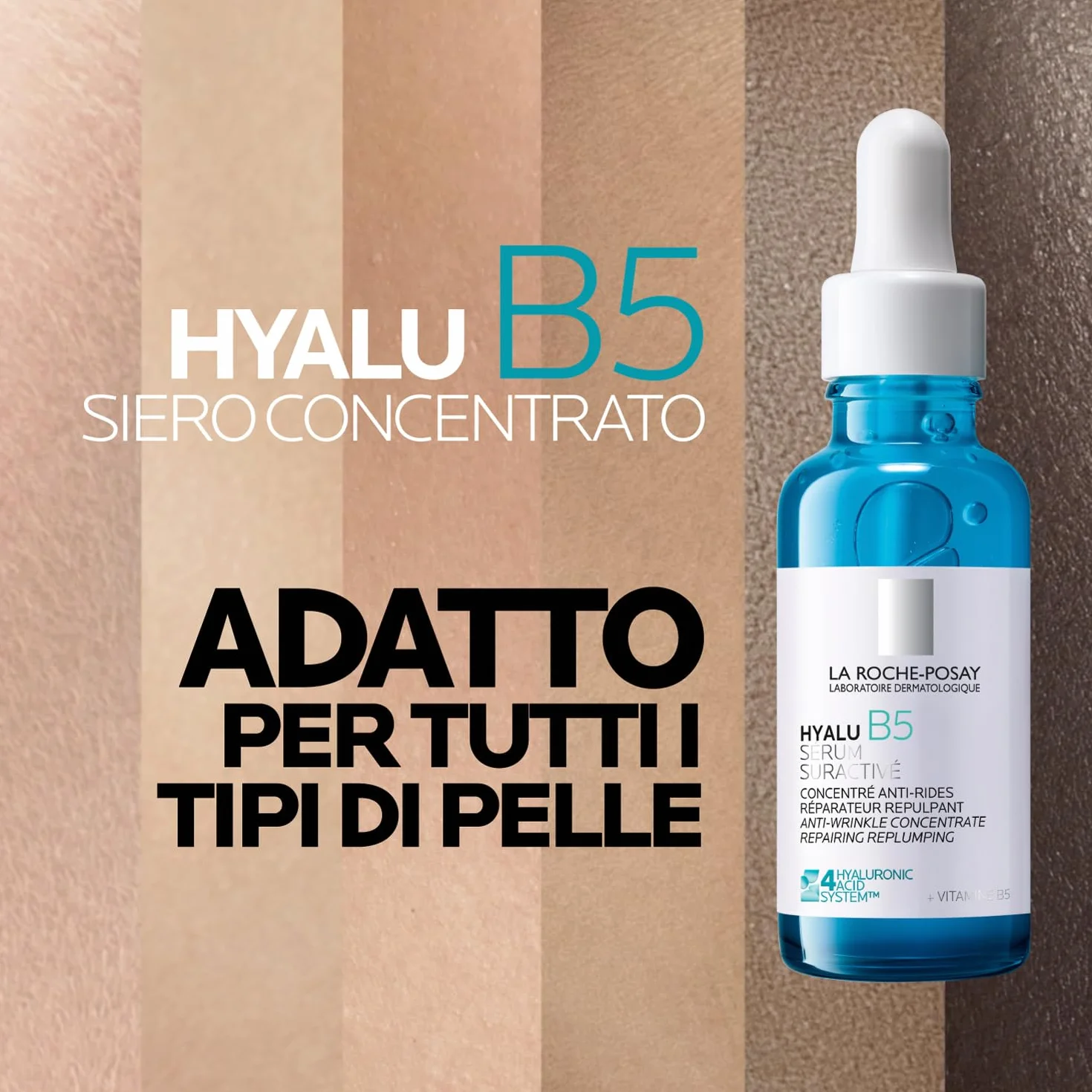 La Roche Posay Hyalu B5 Siero Concentrato Anti-Rughe, Adatto a tutti i Tipi di Pelle e Fototipi, Effetto Rivitalizzante, Pelle Rimpolpata, Con 4 Tipi di Acido Ialuronico e Routine Correlate