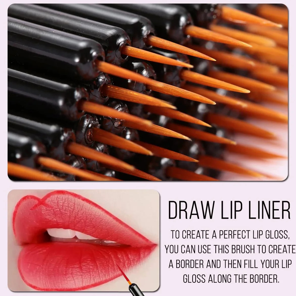 KingMas KINGMAS - 100 pennelli per eyeliner e trucco