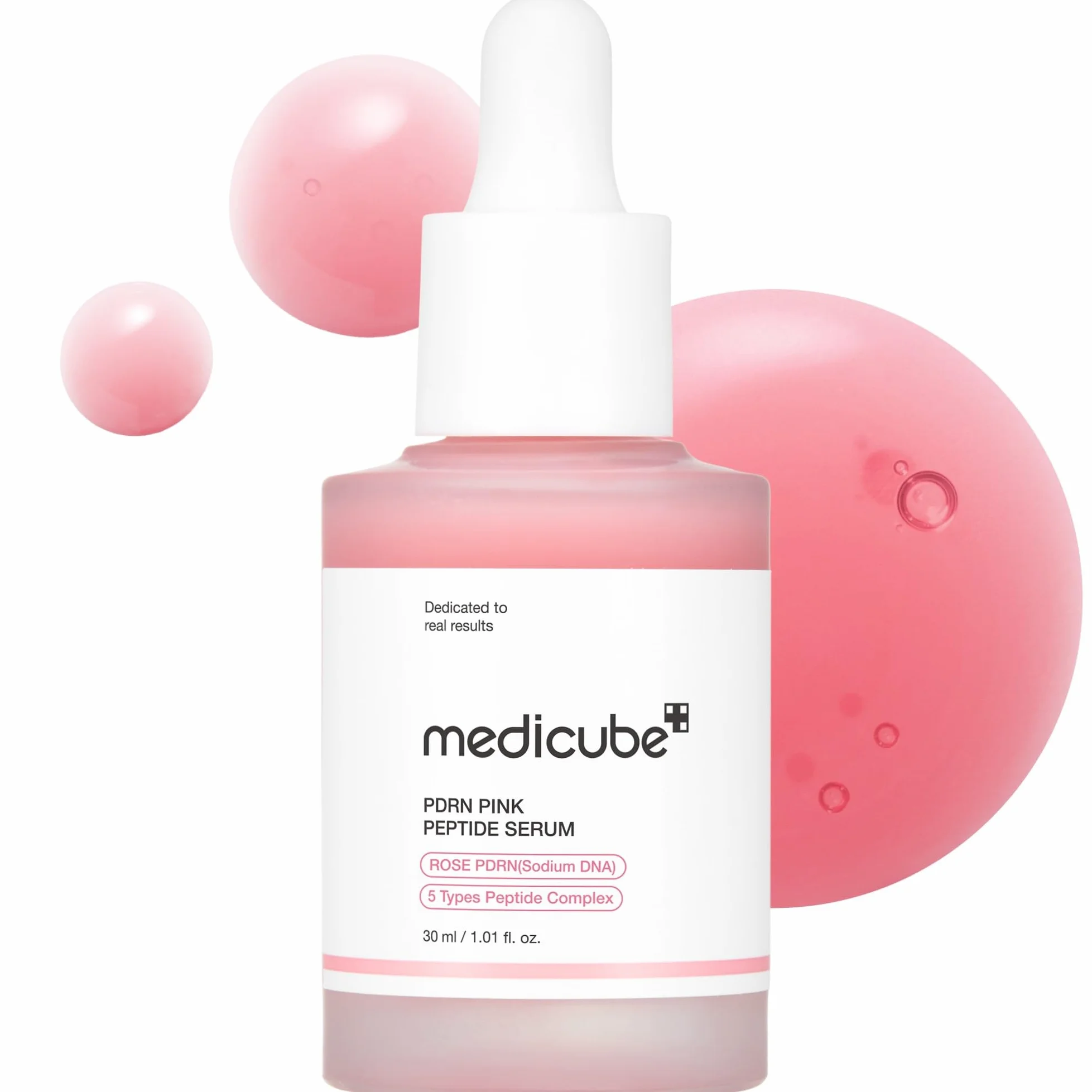 Medicube PDRN Pink Peptide Serum 30 ml - Siero Viso con Peptidi e Niacinamide, Idratazione, Pelle Tonica, Skincare Coreana