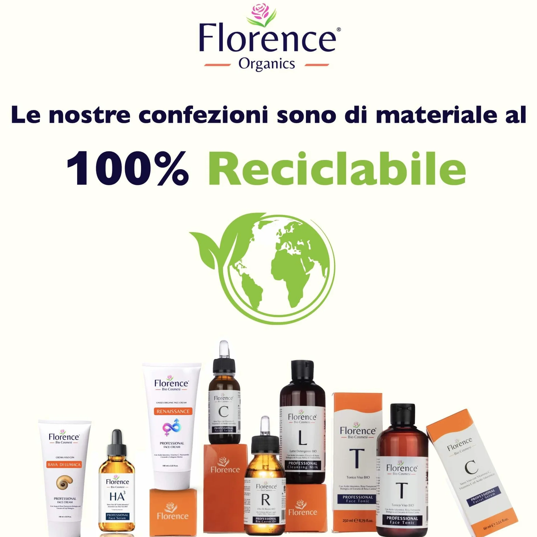 Bio Siero Vitamina C e Vit. E. Siero Viso Acido Ialuronico Antirughe, Antimacchie Illuminante, Antietà, 60ml