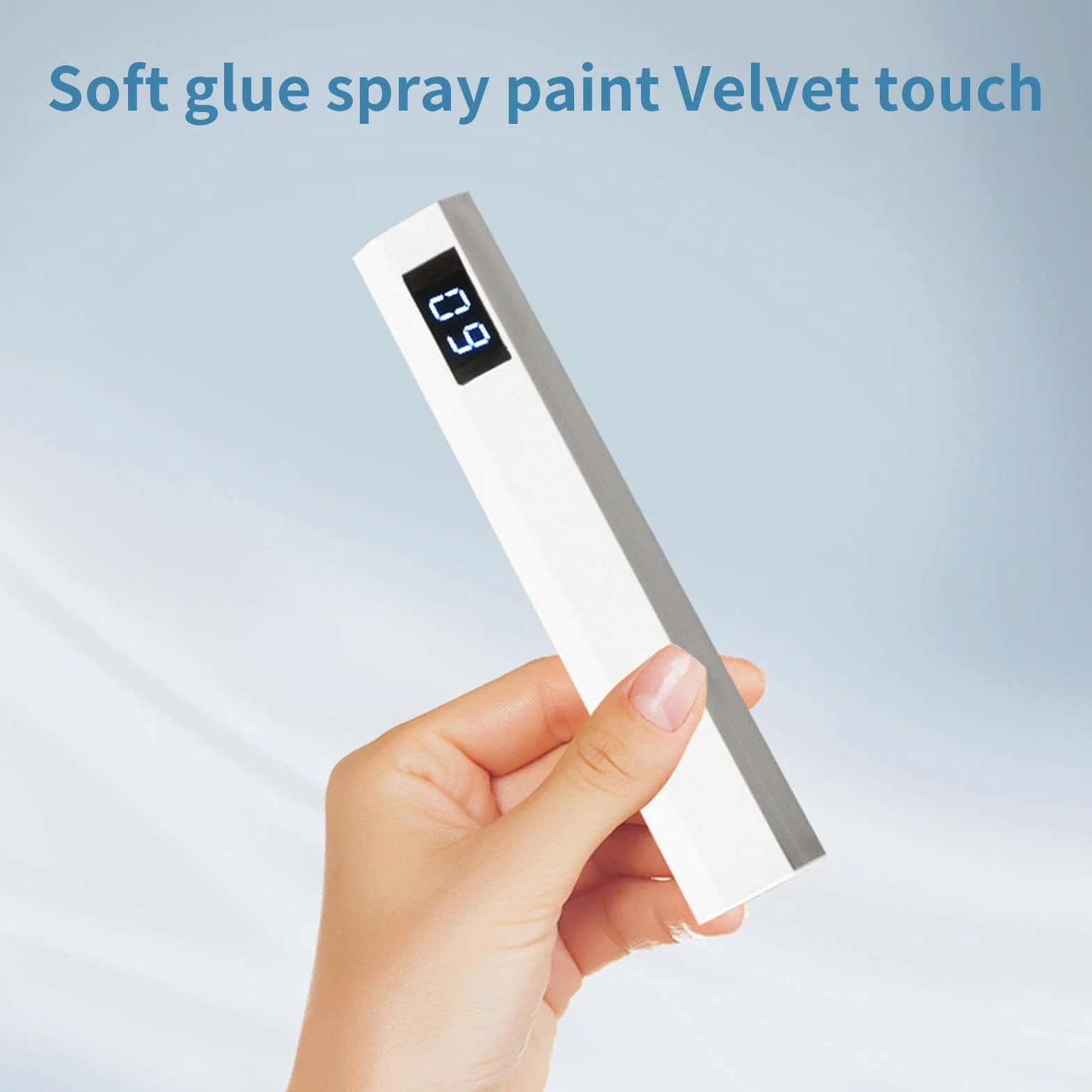 Luce UV portatile per unghie in gel, lampada UV ricaricabile per unghie, display a LED, con di ricarica di tipo C, torcia LED per nail art da donna (bianco)