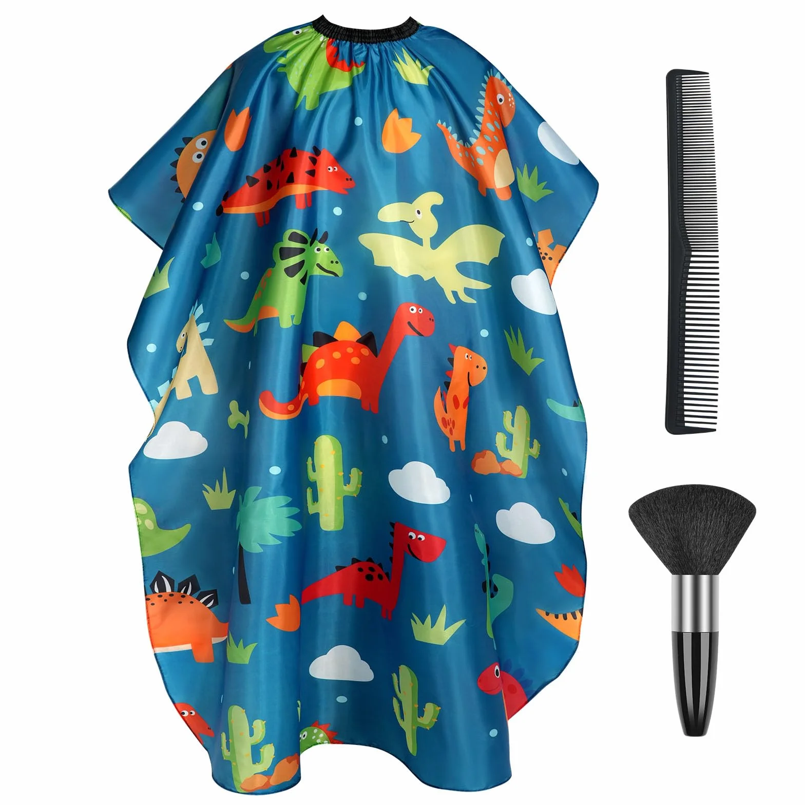 Mantellina per Taglio Capelli, Bambini Taglio di Capelli Mantello con Pettine, Mantellina per Acconciatura Barbiere Collo Spazzola Set per Acconciatura, Salone(Verde)