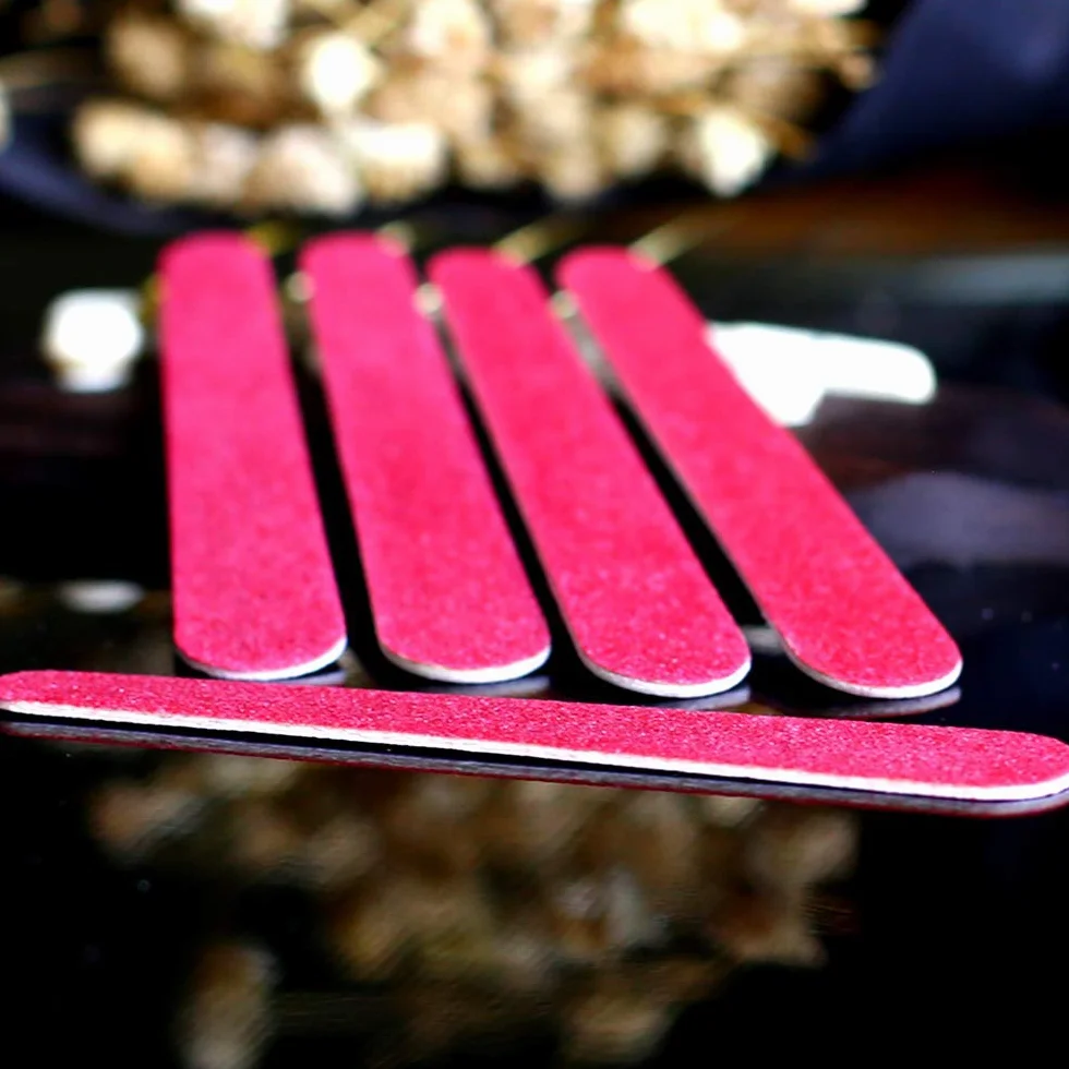 100 mini lime per unghie a doppia faccia grana 180/240, portatile professionale per chiodi, lima per unghie, strumenti per lo styling delle unghie per la casa e il salone