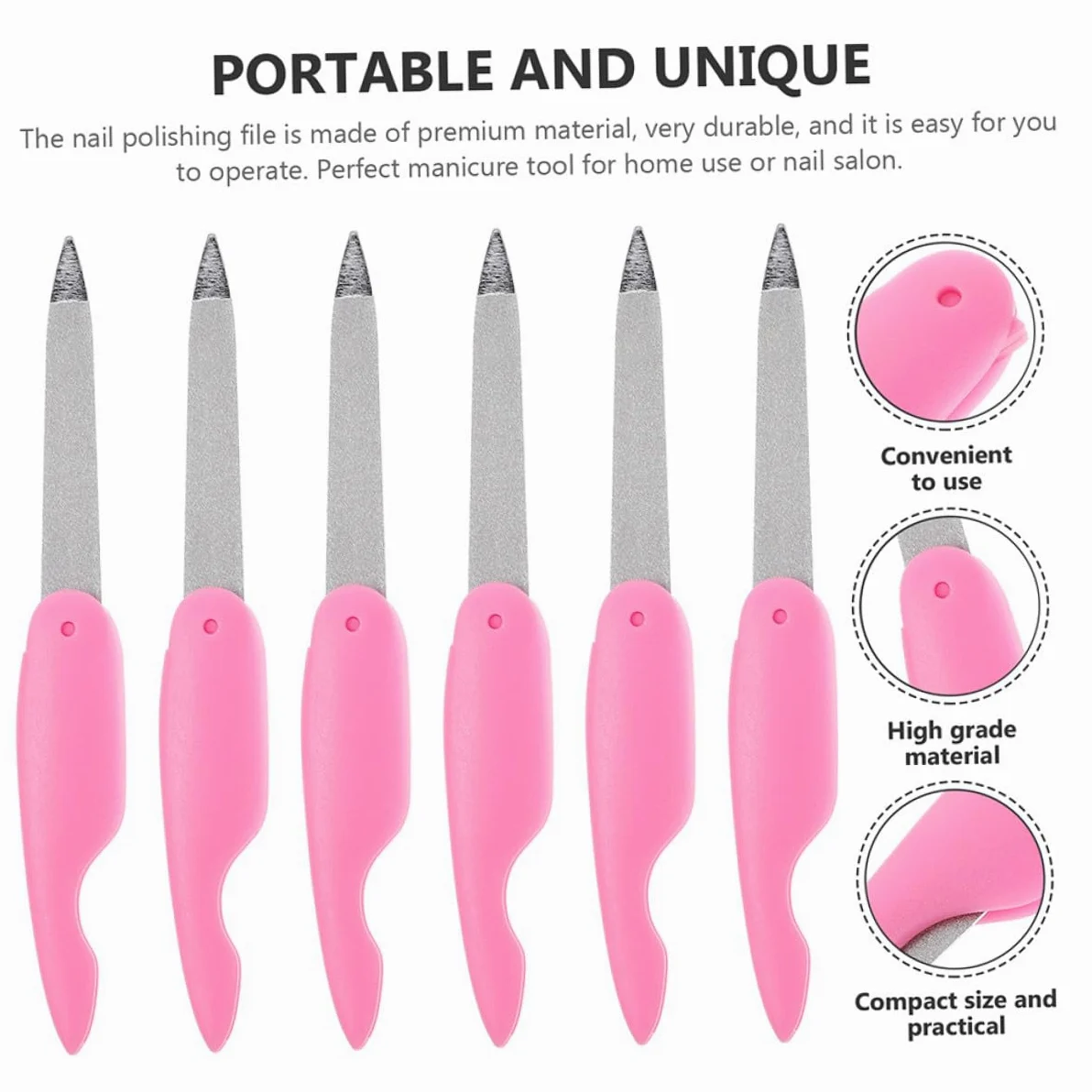 Anneome Lima per Unghie Pieghevole in Metallo 8 Pezzi, Buffer Doppia Faccia Curva, Mini Limette per Manicure e Pedicure, Strumento Portatile per Cura Unghie Quotidiana