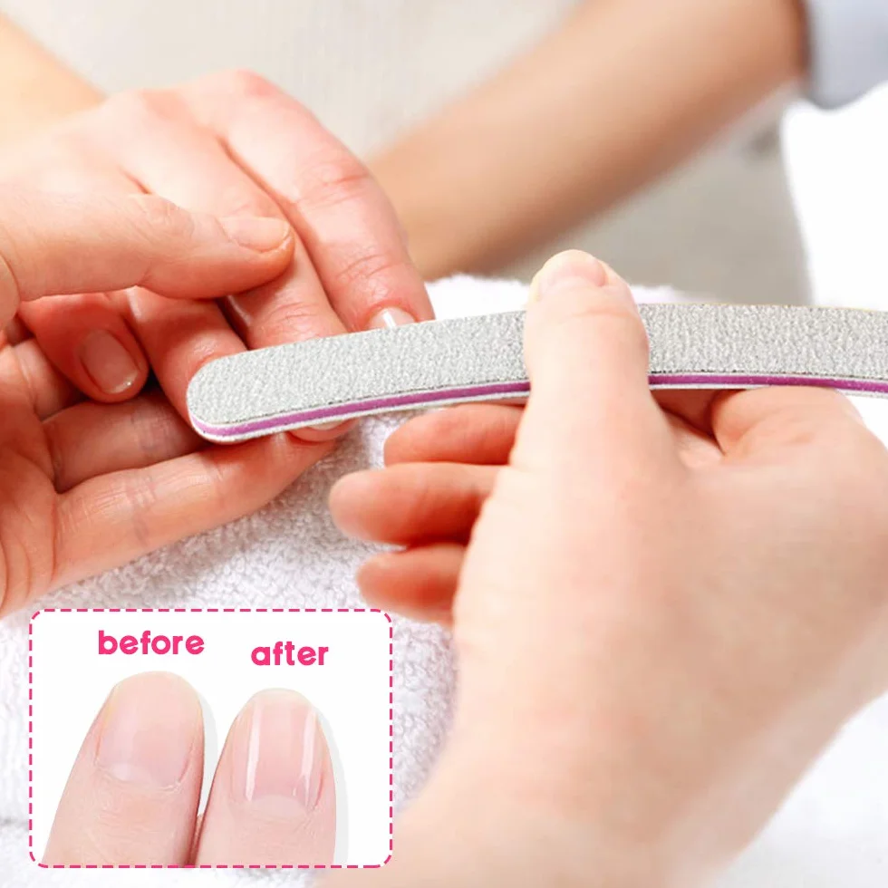 Forever Speed 50 lime per unghie professionali 100/180, lima per manicure a doppio lato, colore viola/bianco