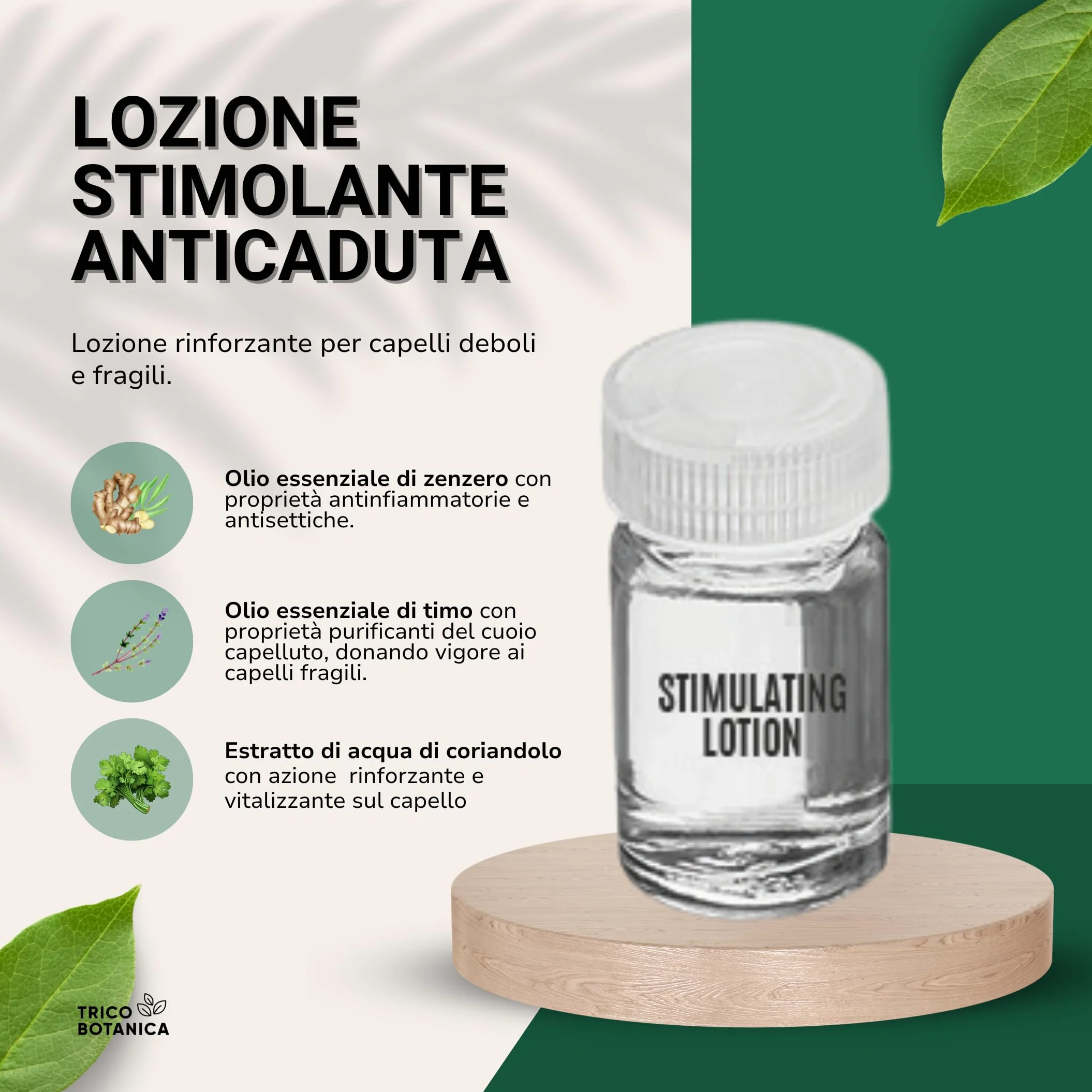 TRICOBOTANICA - Fiale Anticaduta Capelli Donna Rinforzante per capelli fragili - Utilizzalo Anche Come Lozione Densificante Per La Ricrescita Capelli Uomo
