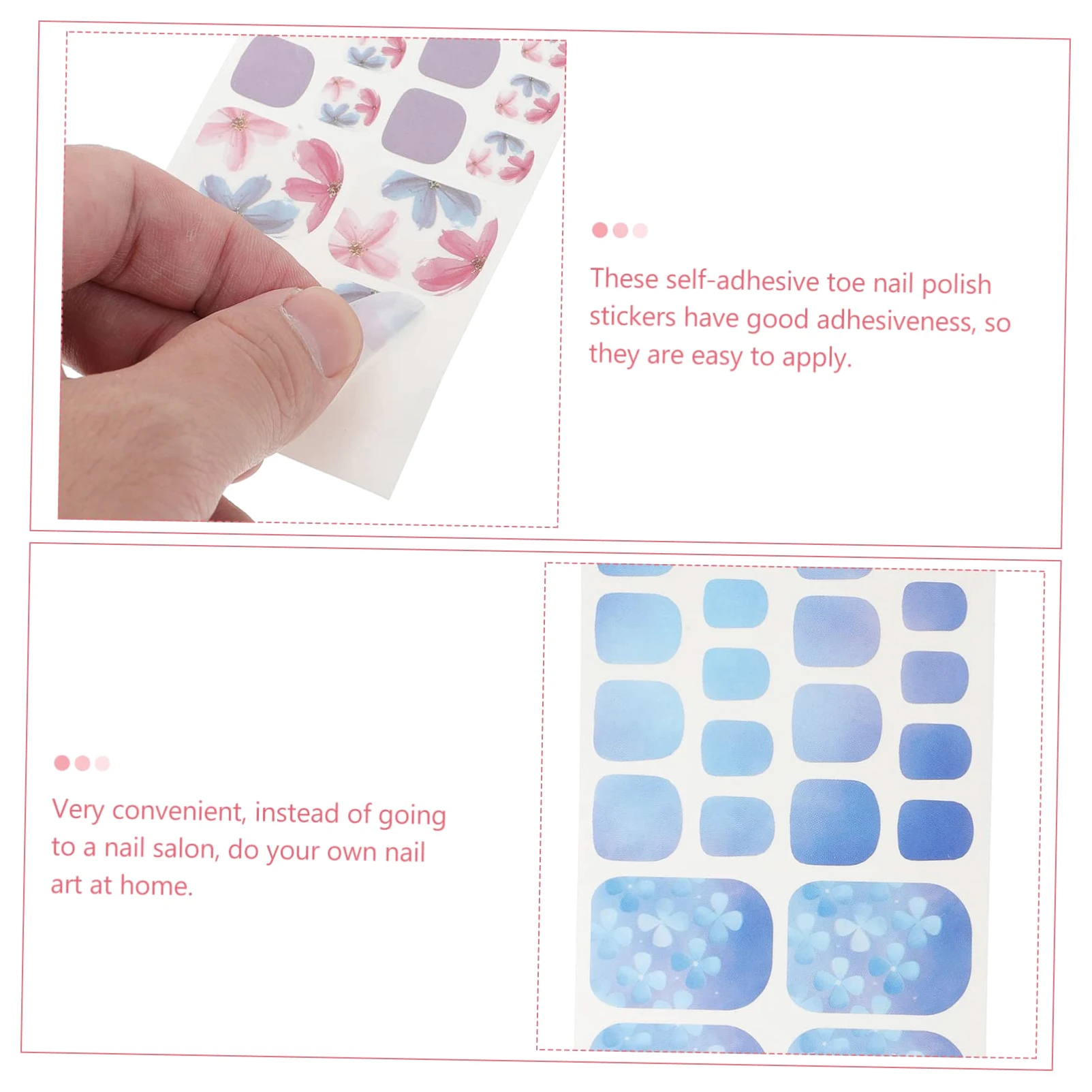 5 Set Sticker Decorativi Per Unghie Dei Adesivi Per Nail Art Impermeabili Facili Applicare E Rimuovere Per Donne E Ragazze 6 Fogli*5