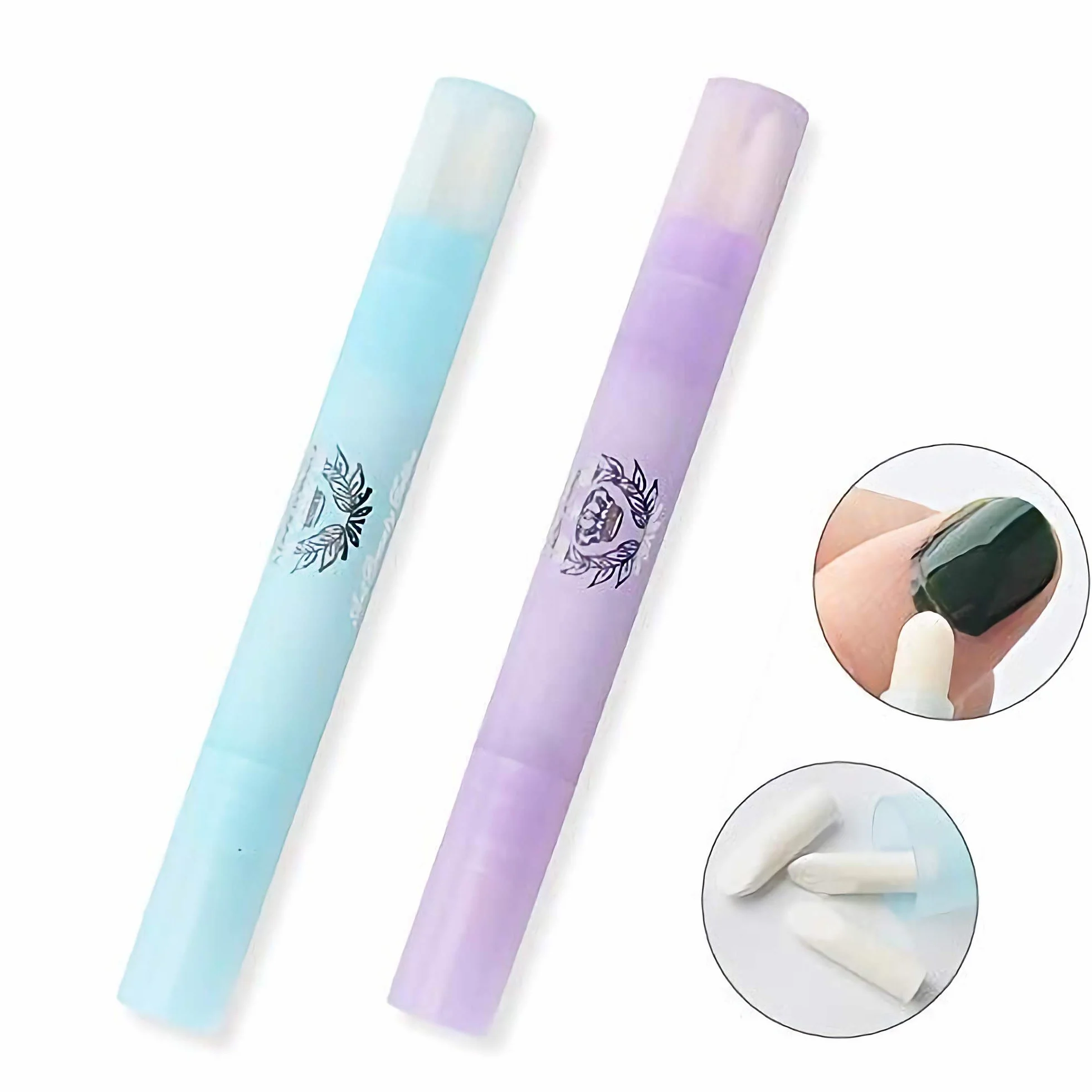 iwobi 2 Pezzi Penna Correggi Smalto,Penna per Unghie/Penna Correttore per Smalto con 3 Punte di Ricambio, Acetone