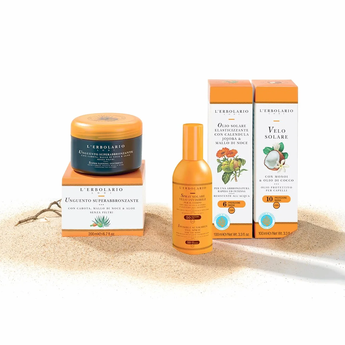L'Erbolario Unguento Super Abbronzante Olio di Carota Noce e Aloe Vera 200 ml