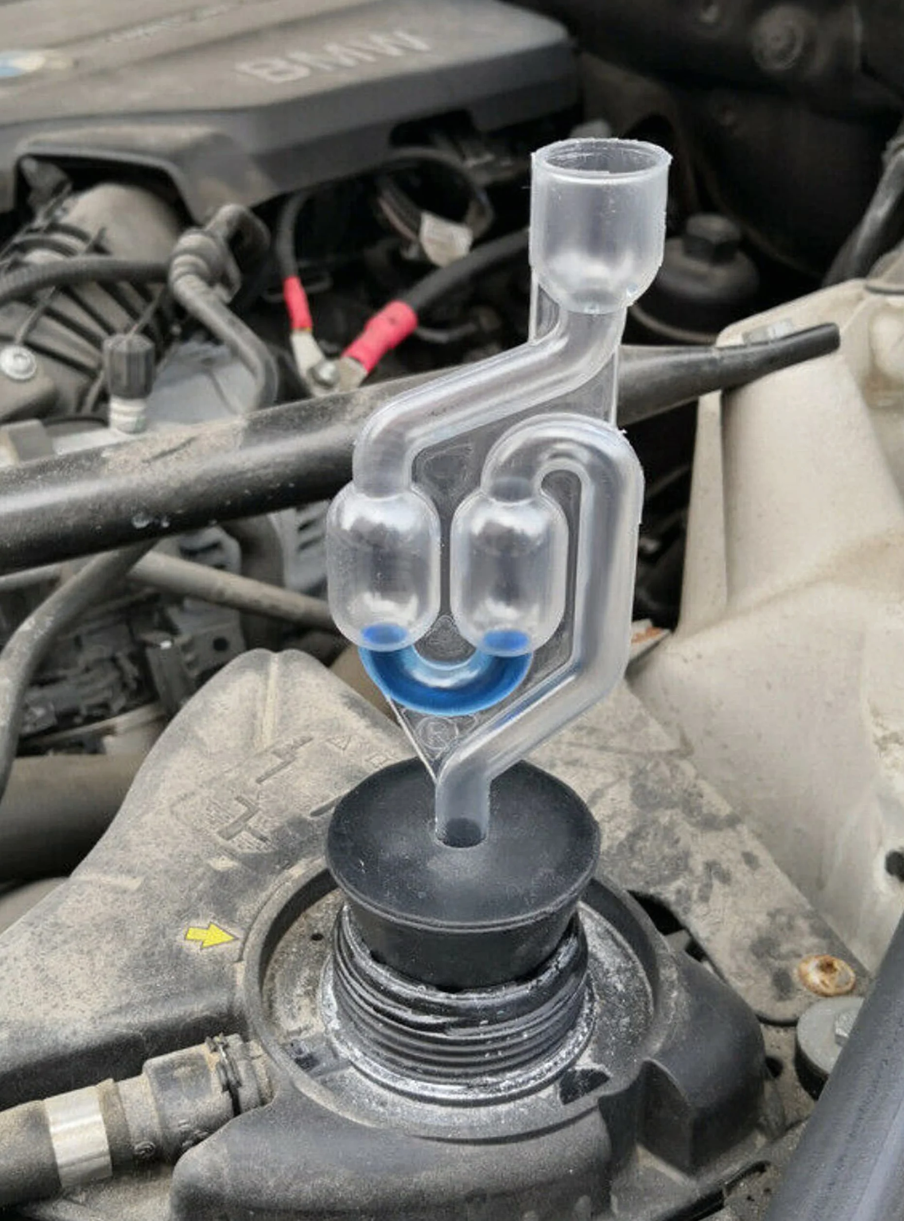 RELD Tester di guarnizione a testa cilindrica, analizzatore CO2 per acqua refrigerante universale per auto e moto, 50 test