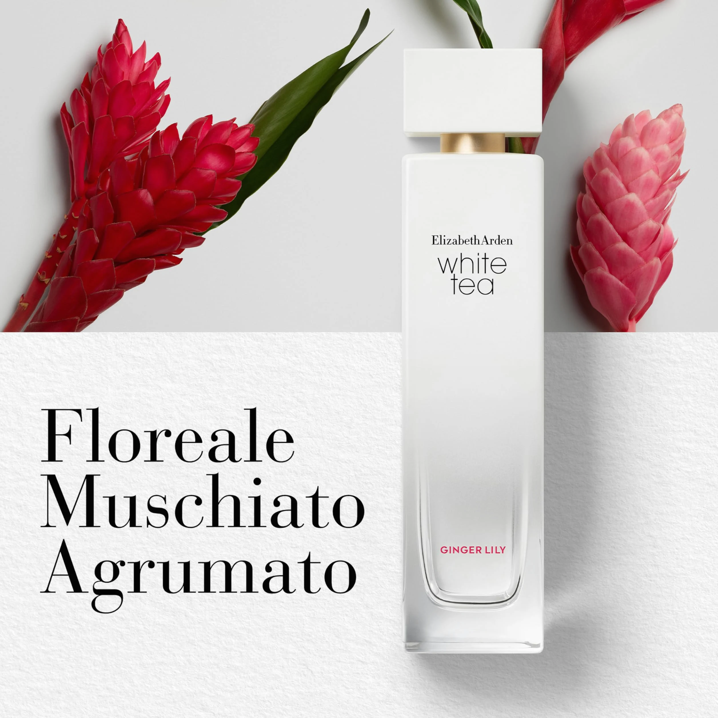 Elizabeth Arden – White Tea Ginger Lily Eau de Toilette Spray: fragranza dolce e floreale con giglio allo zenzero, estratto di tè bianco e legno di Madras, fresca e sensuale, per il benessere, 50 ml