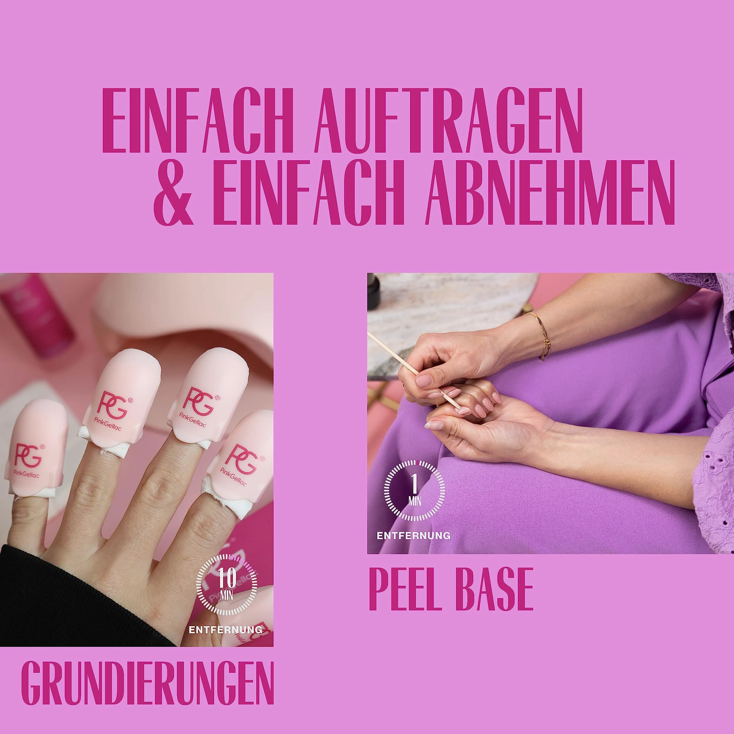 Pink Gellac Set di smalto gel con 4 x 15ml Colori - 298 Porcelain Beige - 295 Sky Grey - 255 Frosted Nude - 318 Savanna Beige - Gel Smalto per unghie