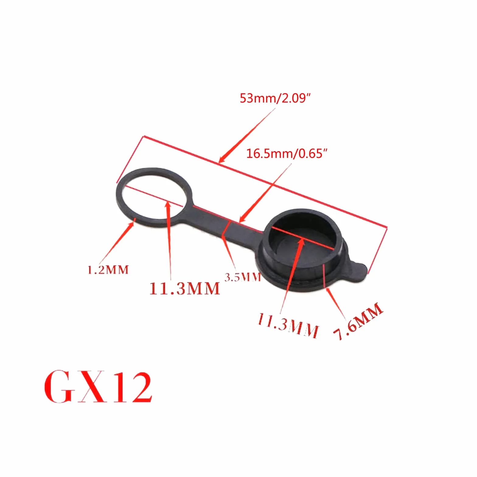 GX12 GX16 gumowy kapturek ochronny wtyczki lotniczej