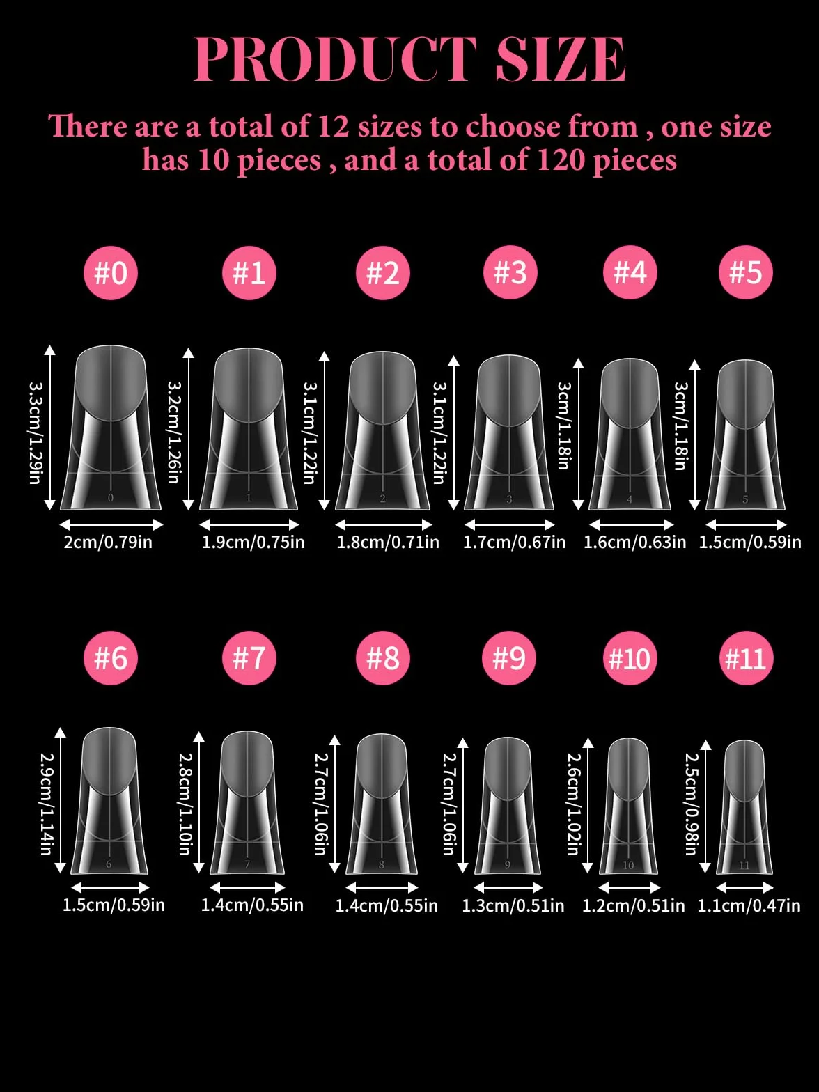 EBANKU 120 PCS Unghie Finte Nail System Dual Nail Form, Riutilizzabili Nail Dual Form Kit Nail Form Duck Shape Acrilico Tips Unghie con Scala Graduata per Unghie Strumenti