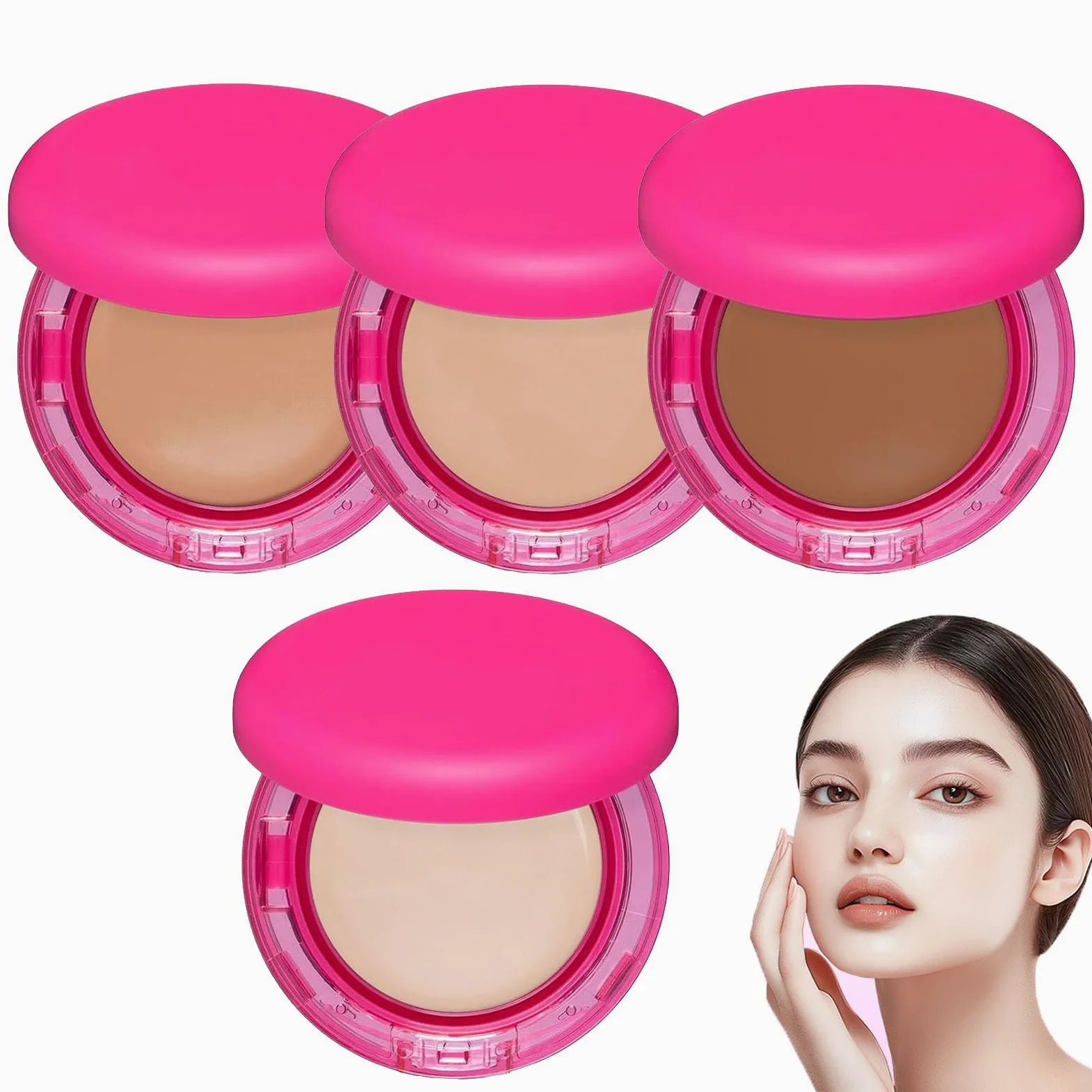 Peptide Balm Foundation, fondotinta per pelli mature, copertura media, anti-invecchiamento, idratante, consistenza liscia, illumina l'incarnato (#1 #2 #3 #4)