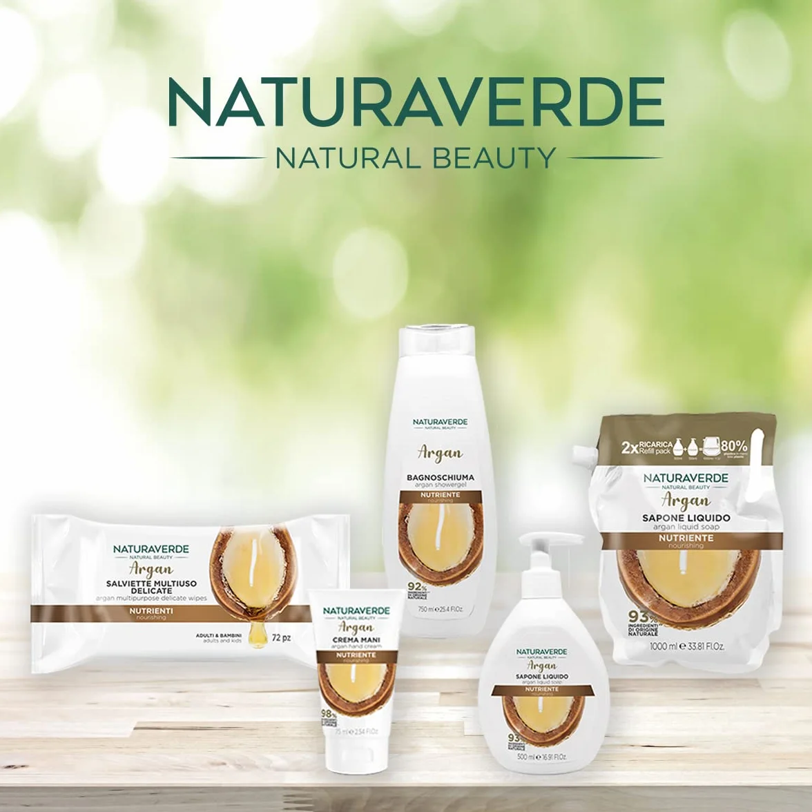 Naturaverde | Natural Beauty - Crema Mani Nutriente all'Olio di Argan, per Mani Secche e Screpolate, Ingredienti di Origine Naturale, 75ml