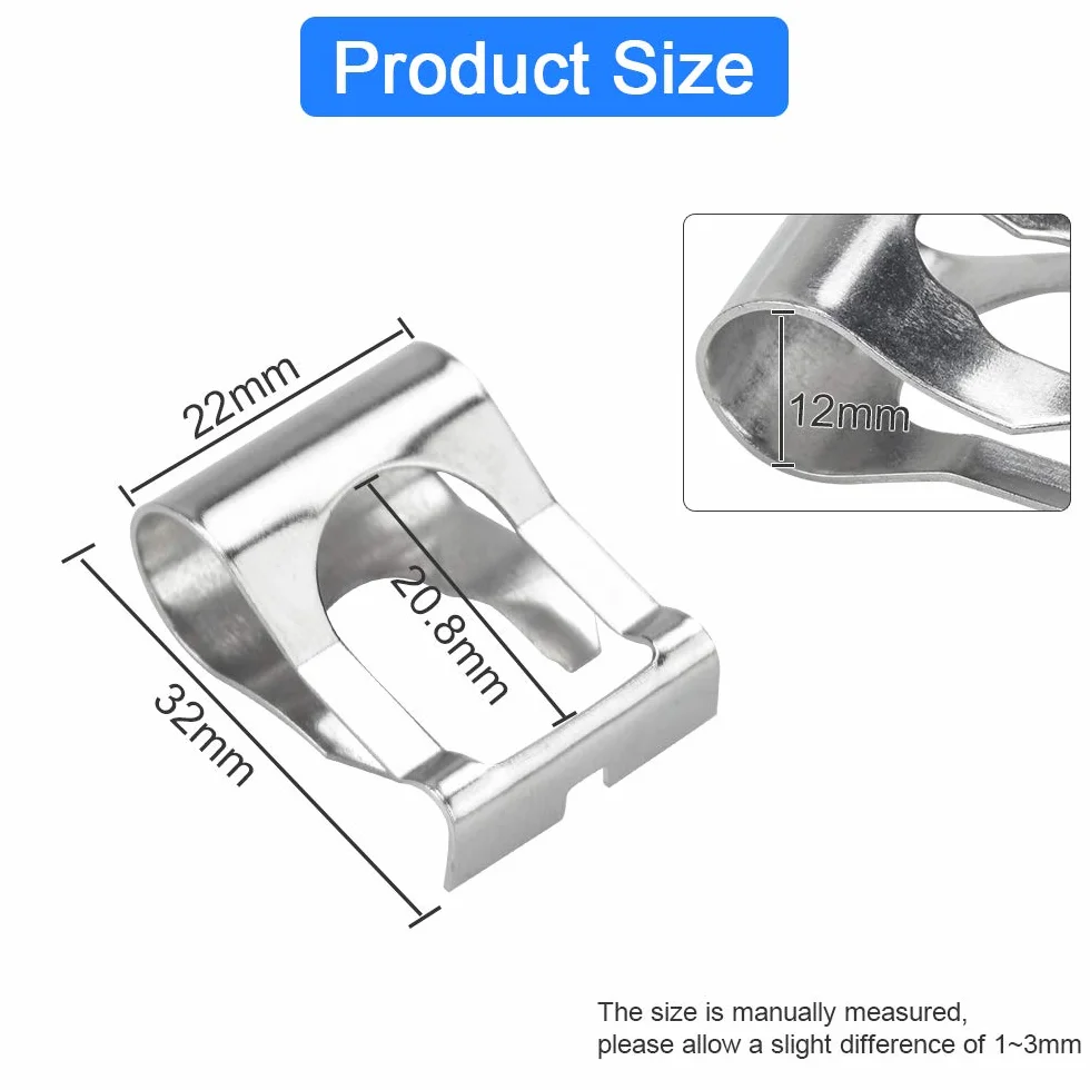 KBNIAN 6 Pezzi Clip Tergicristallo Punto Ricambio Giunto Motorino Tergicristalli Kit Riparazione Collegamento Argento