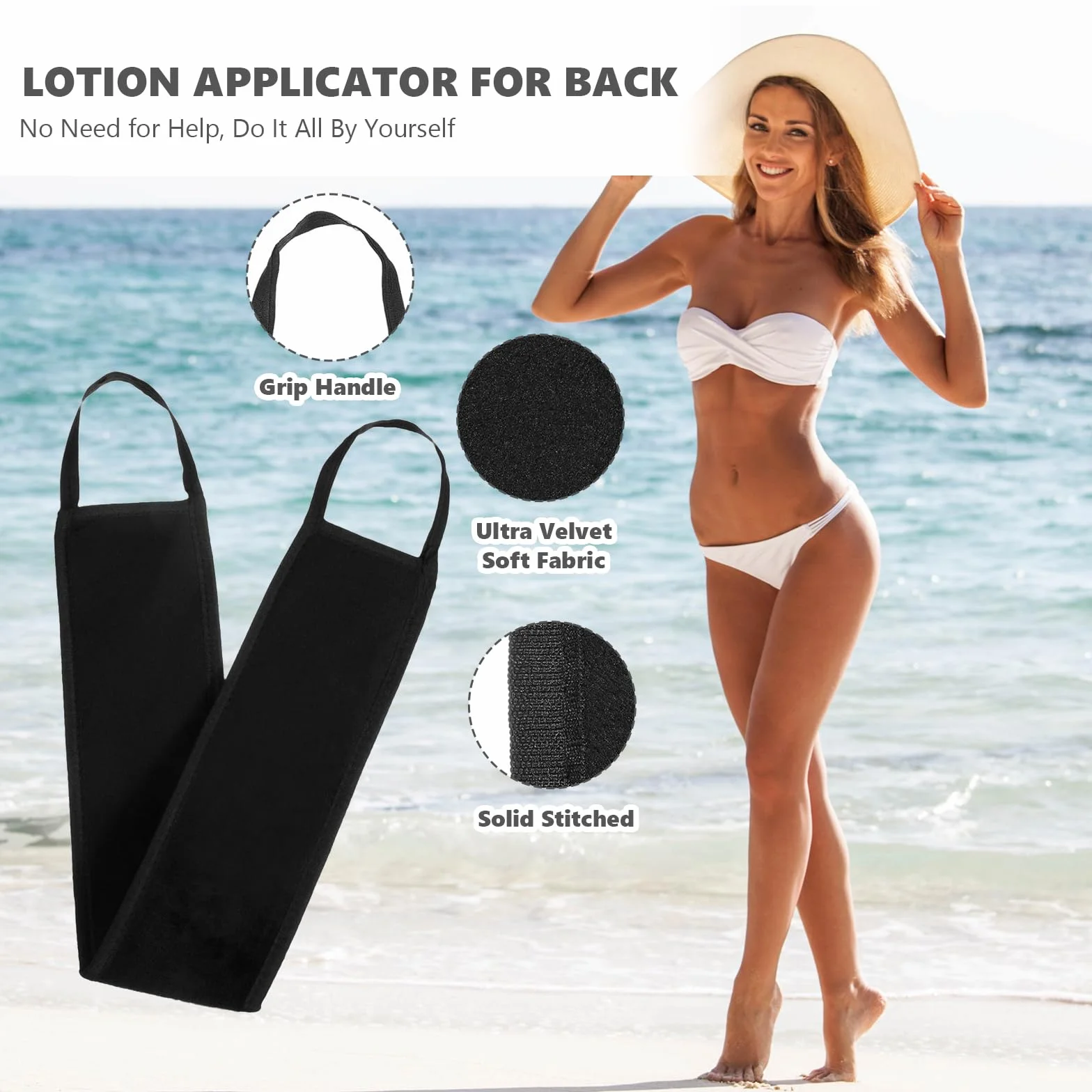 4 Pezzi Kit Guanto Autoabbronzante, Autoabbronzante Guanti Applicatore, Applicatore Abbronzatura Riutilizzabili Lavabili, per Crema Abbronzante, Nero