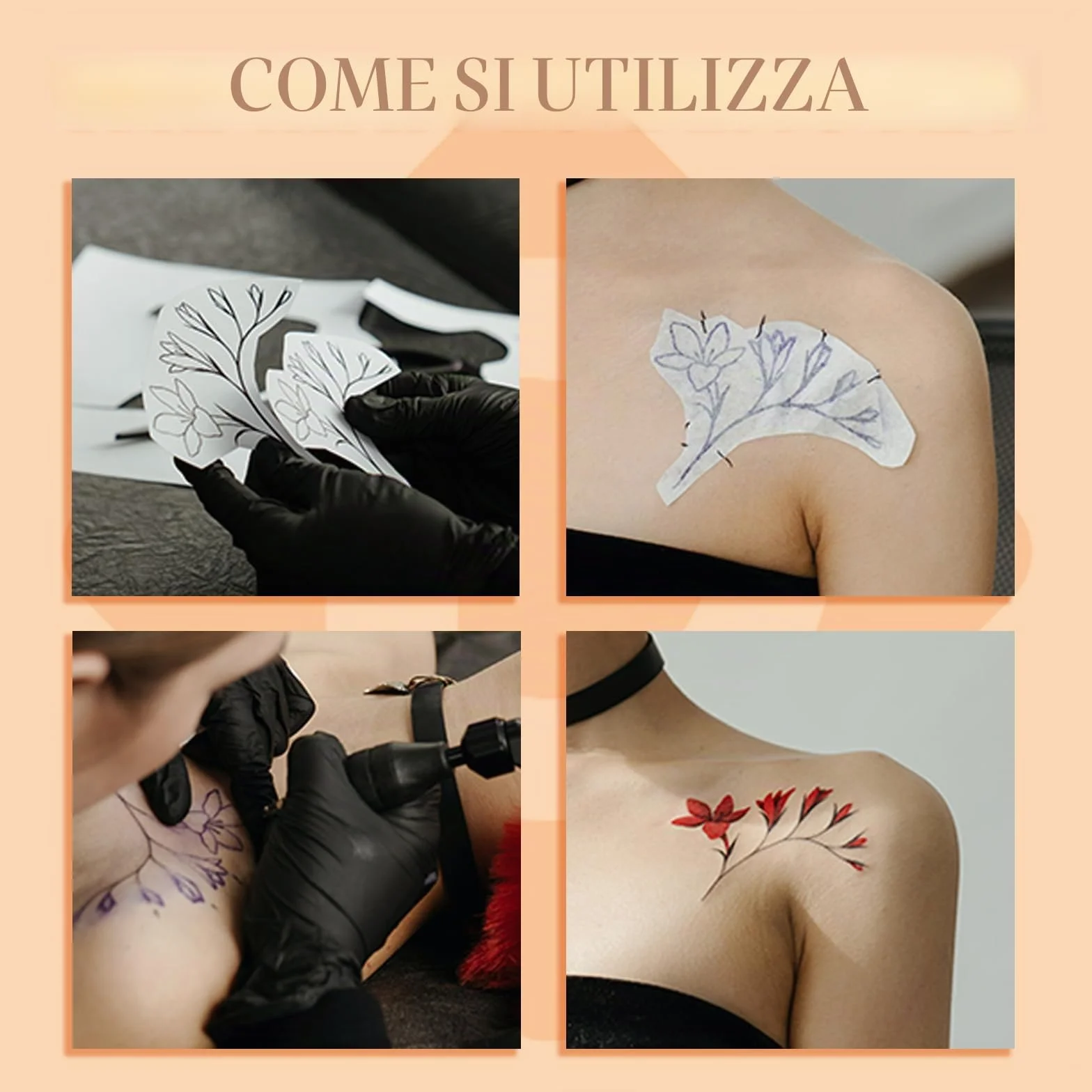 50 Fogli Carta per Trasferimento Tatuaggi - PEPAX Carta per Stencil 4 Strati Carta Termotrasferibile 21.6 x 27.9 cm Formato A4 Carta per Tatuaggi per Forniture per Tatuaggi