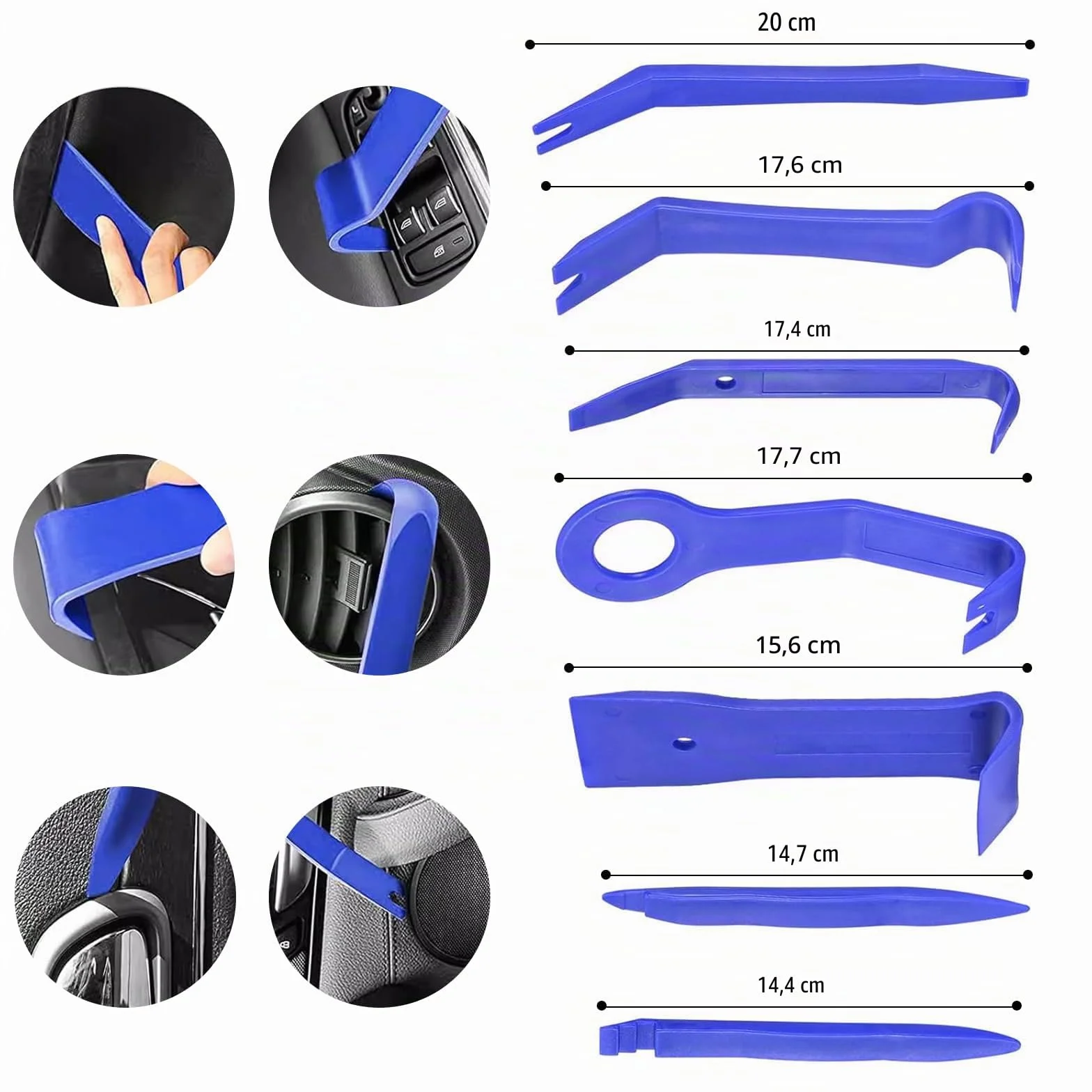 Set 12 Pezzi Strumenti Smontaggio Auto, Trim Removal Tool Kit Rimozione Modanature Pannelli