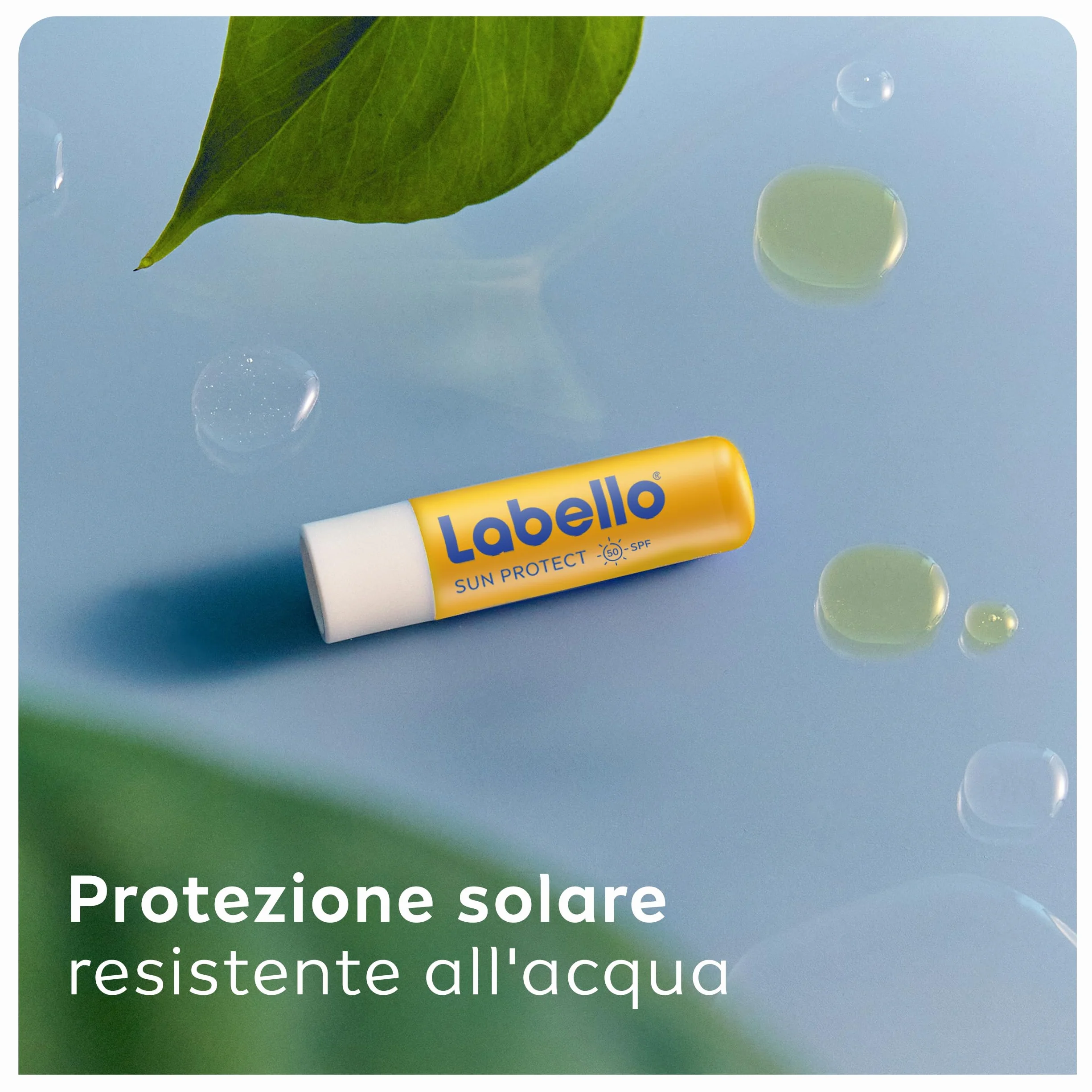 Labello Sun Protect Burrocacao Labbra SPF50 4.8 g Balsamo Labbra Filtri UVA/UVB Cera d'Api Oli Naturali Protezione Solare 50 Idratante