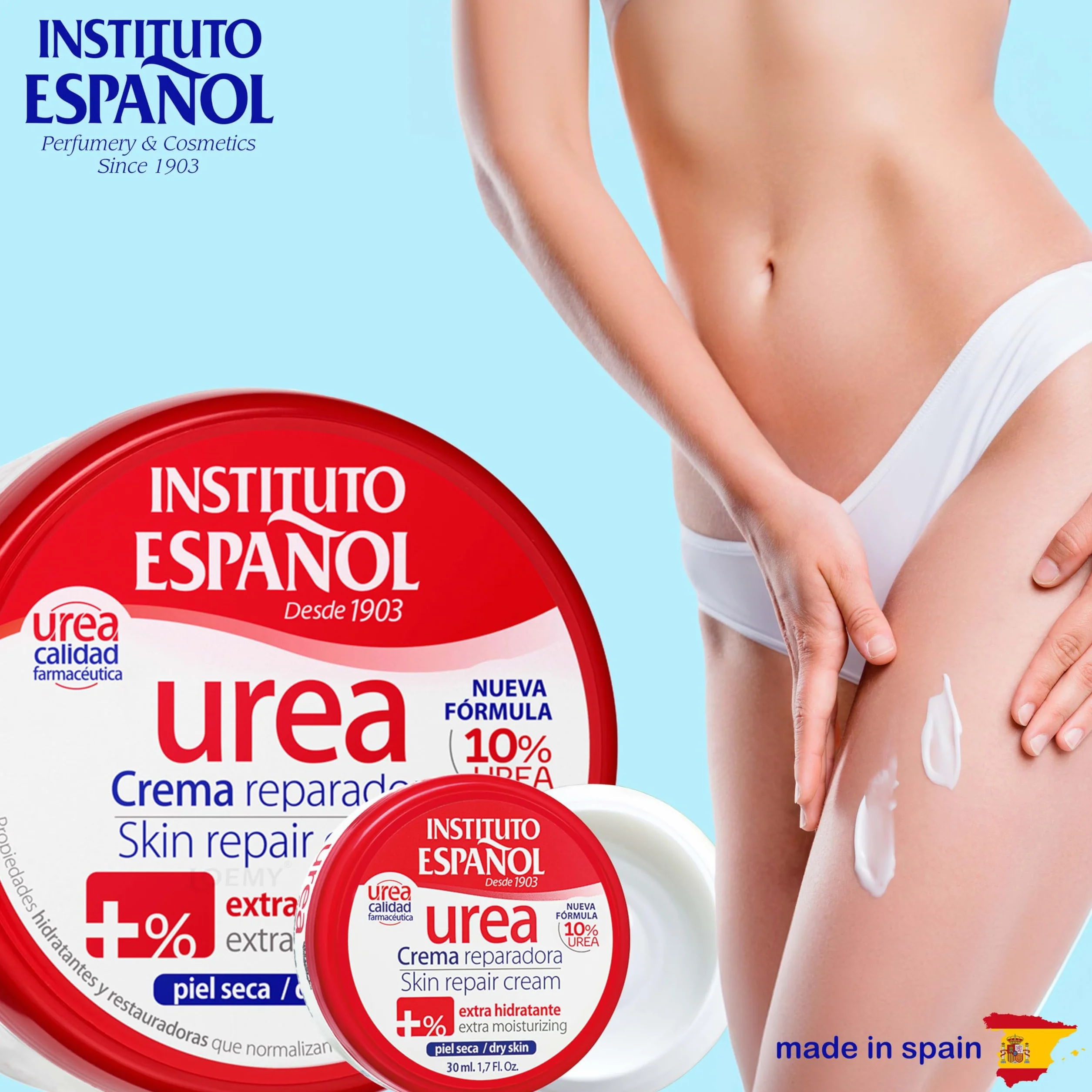 Instituto Español Crema Corpo Idratante per Pelle Secca e Screpolata, Crema Mani, Piedi, Rigenerante per Pelle Ruvidità, Tattamento Quotidiano con Alto Contenuto di Urea, Set Viaggio 430ml