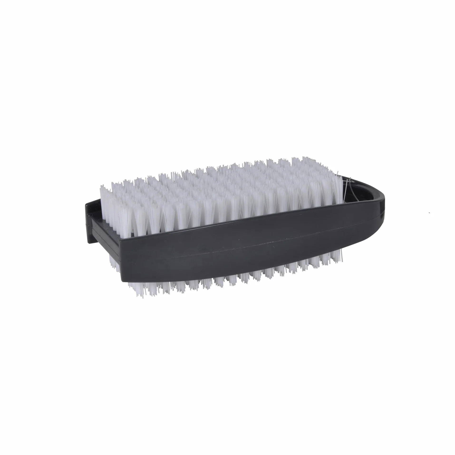 Homéa, Spazzola per unghie double face, agganciabile in fibra di nylon, 11 cm, colore: antracite