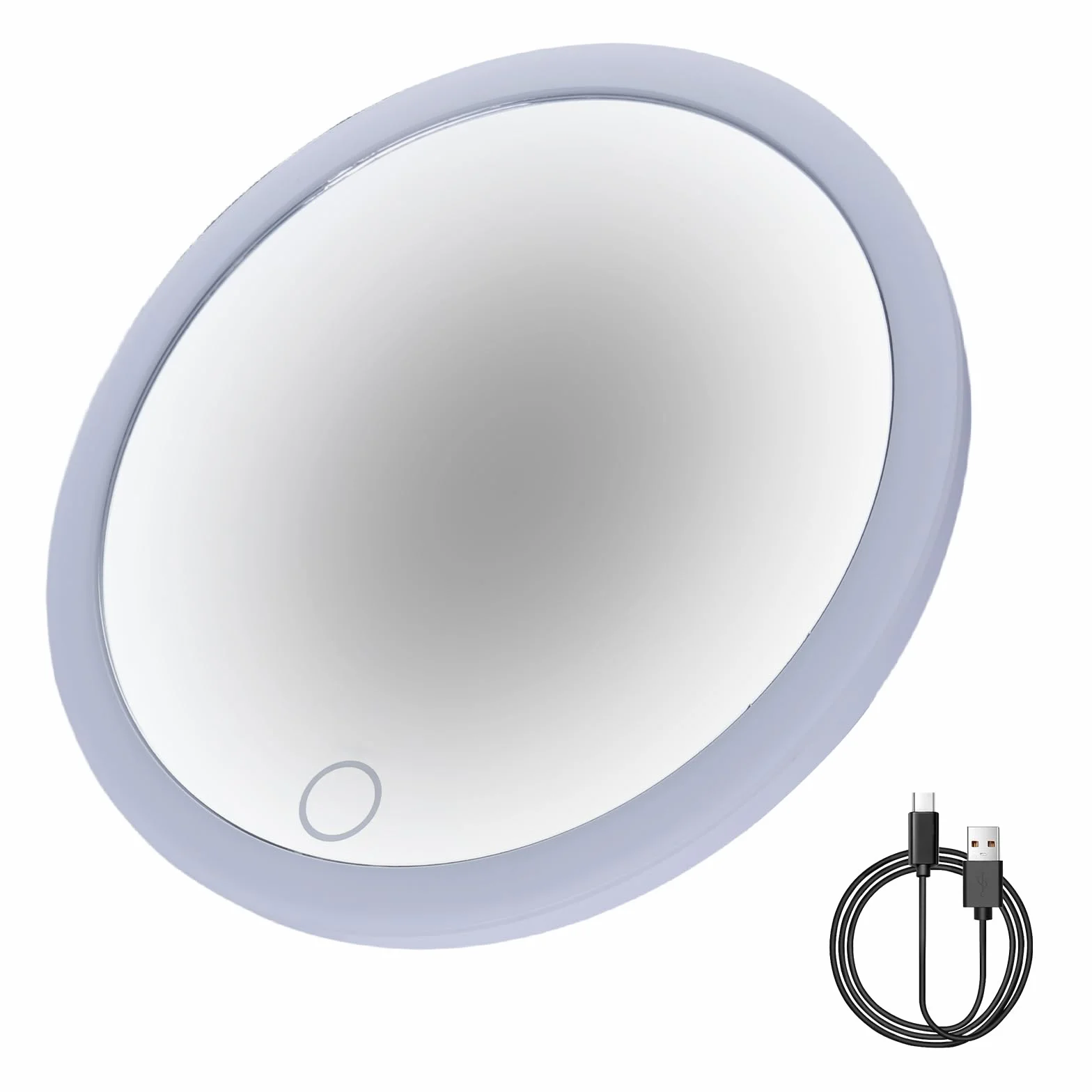 Specchio Ingranditore 10x Luce 15cm Viaggio Trucco Portatile 3 Ventose