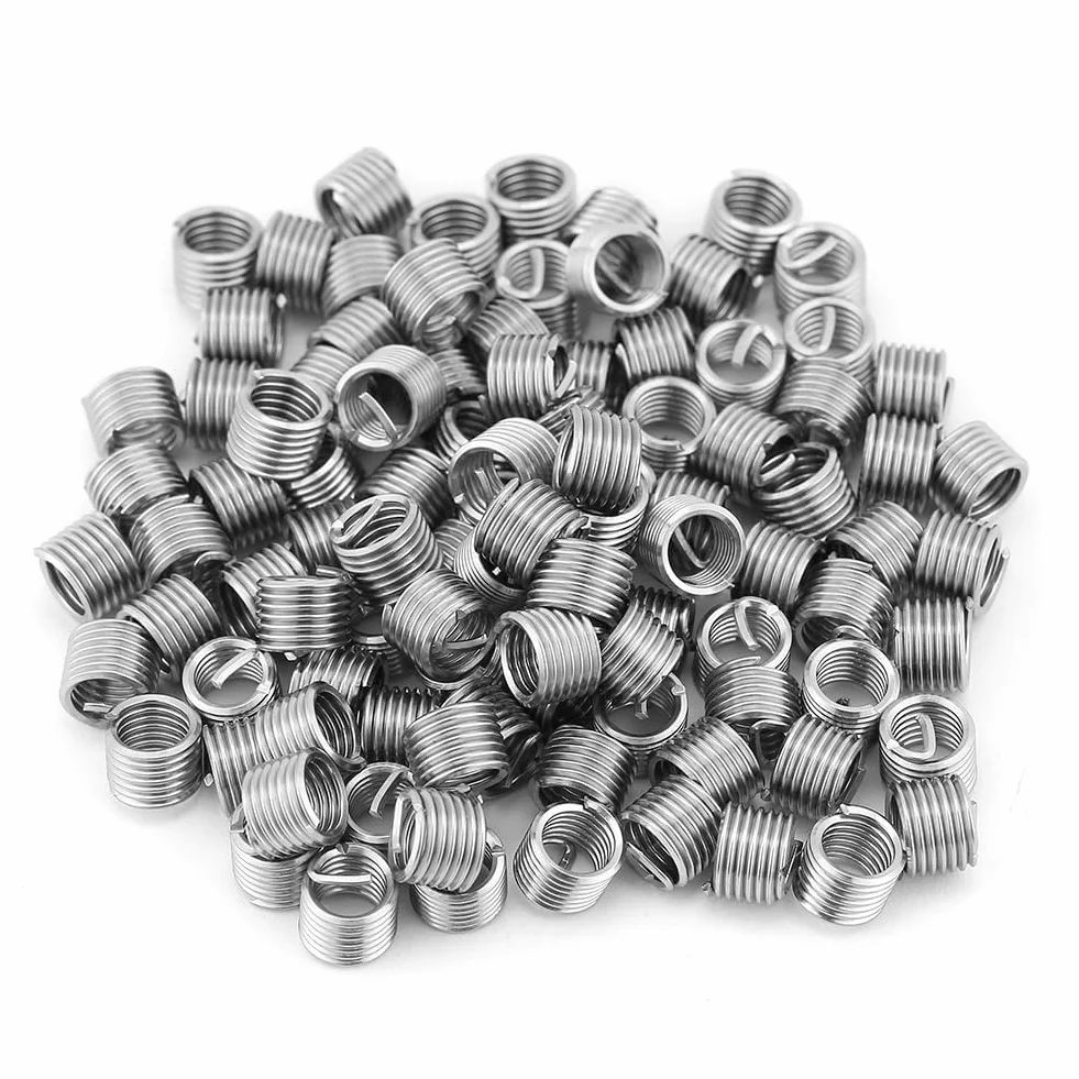 Helicoil M6 100Pz Inserti Filettati In Acciaio Inox Tipo Elicoidale Kit Riparazione Filettata M6x1.0x1.5D