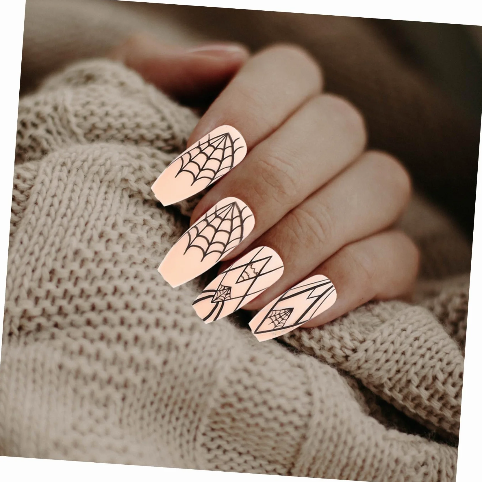 Ipetboom 5sets Unghie Per Halloween Decorazioni Unghie Adesive Facili Usare Per Manicure Festive Nail Art Per e